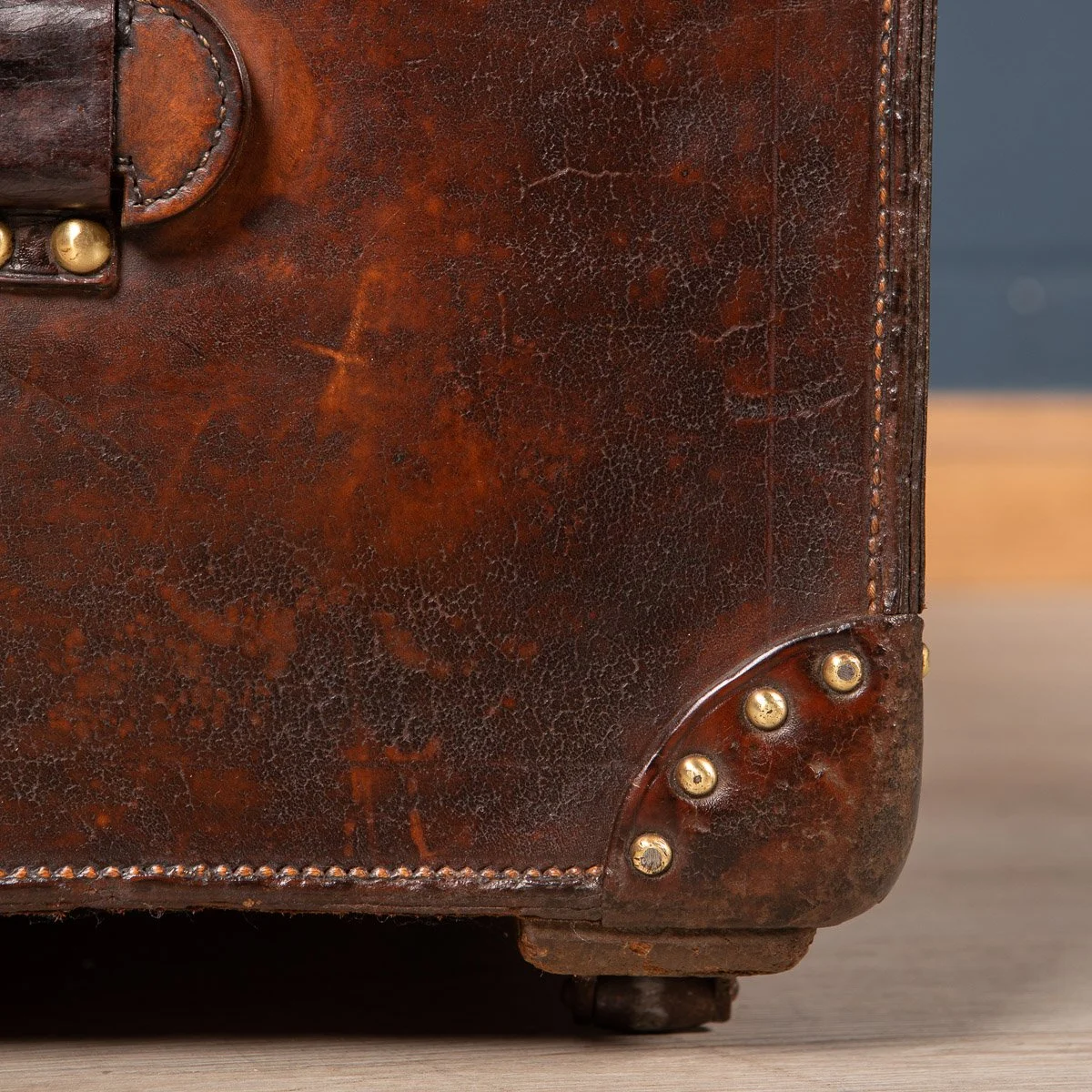 Pushkin Antiques - ANTIQUE 20thC GOYARD LEATHER CABIN TRUNK, FRANCE c.1900 - 32.jpg
