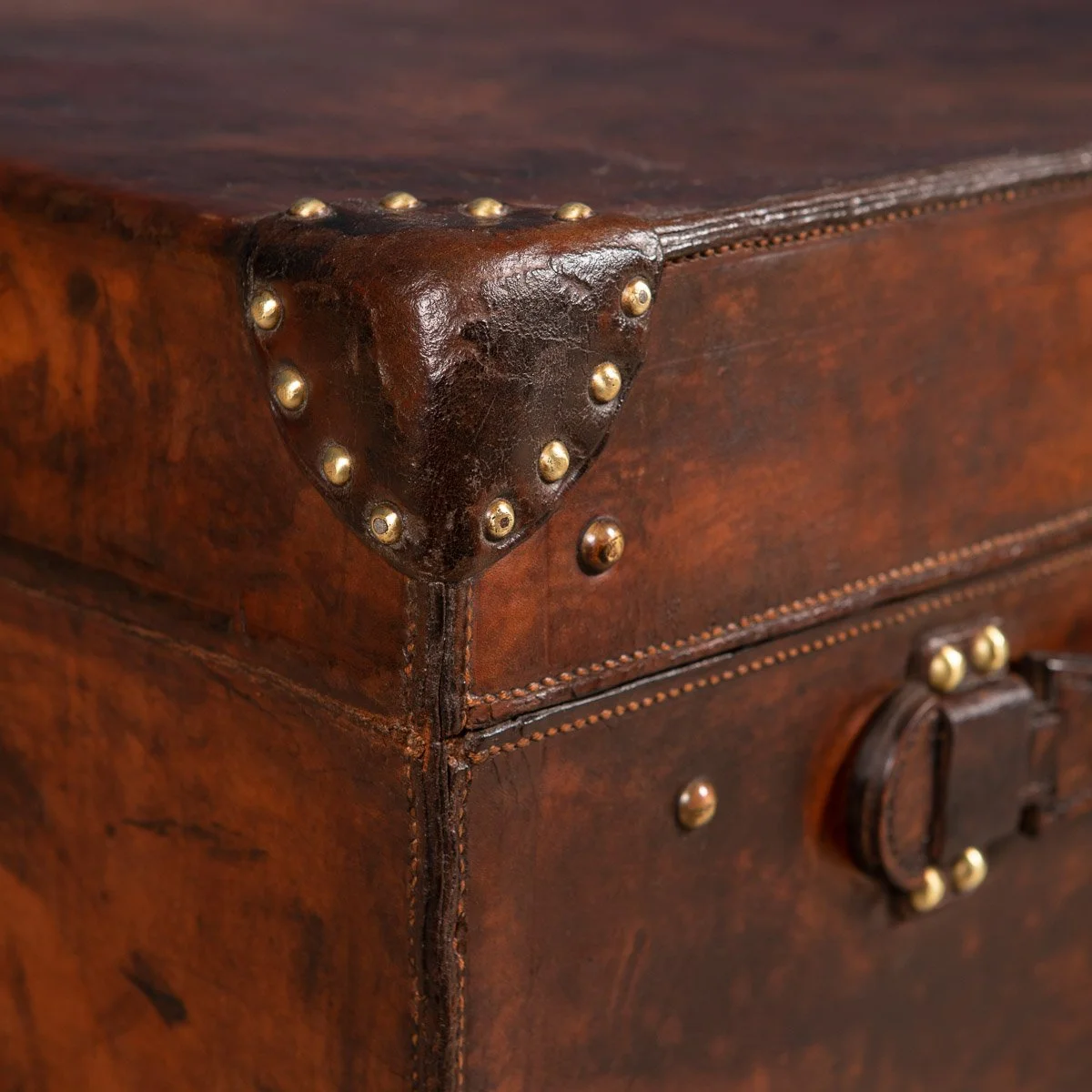 Pushkin Antiques - ANTIQUE 20thC GOYARD LEATHER CABIN TRUNK, FRANCE c.1900 - 39.jpg