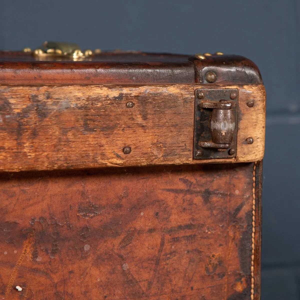 Pushkin Antiques - ANTIQUE 20thC GOYARD LEATHER CABIN TRUNK, FRANCE c.1900 - 40.jpg
