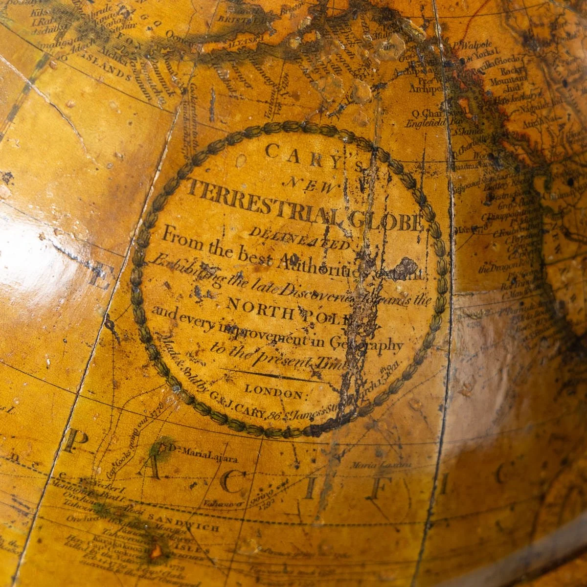 PUSHKINS.COM - B12022 - ANTIQUE 19thC PAIR OF CARY'S 12 INCH TERRESTRIAL & CELESTIAL GLOBES c.1821 - 33.jpg