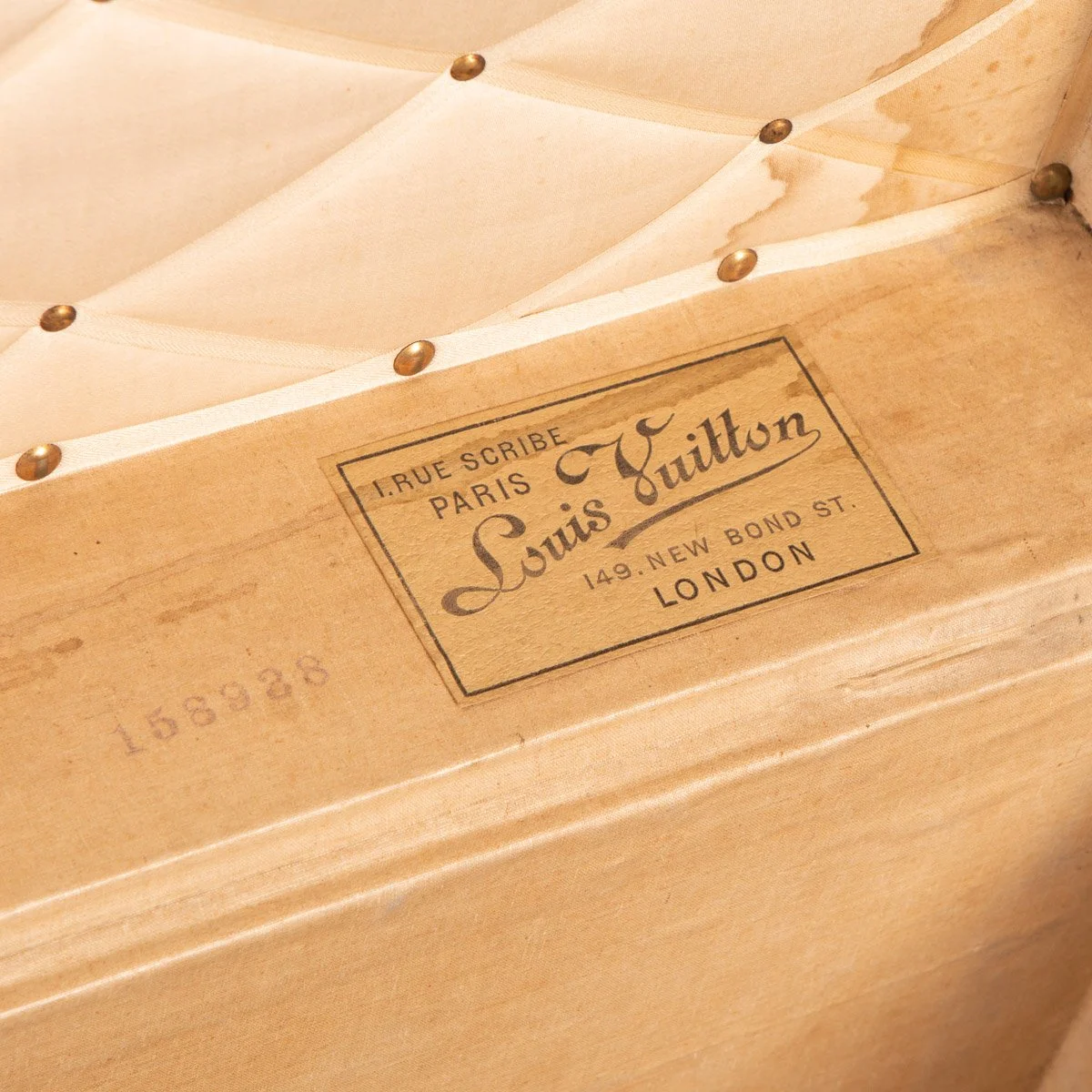 PUSHKIN ANTIQUES - ANTIQUE 20thC LOUIS VUITTON COURIER TRUNK IN MONOGRAMMED CANVAS, PARIS c.1910 - 13.jpg