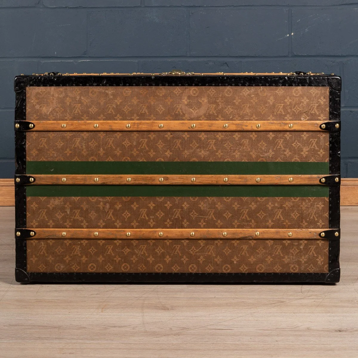 PUSHKIN ANTIQUES - ANTIQUE 20thC LOUIS VUITTON TRUNK IN WOVEN CANVAS, PARIS c.1900 - 10.jpg
