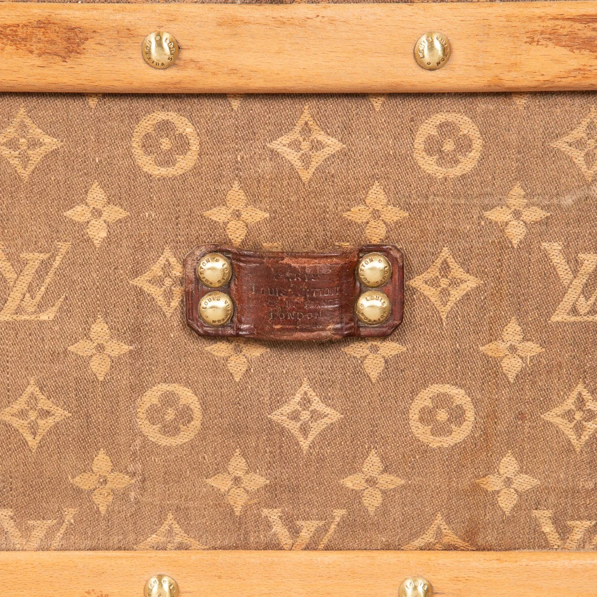 PUSHKIN ANTIQUES - ANTIQUE 20thC LOUIS VUITTON TRUNK IN WOVEN CANVAS, PARIS c.1900 - 23.jpg
