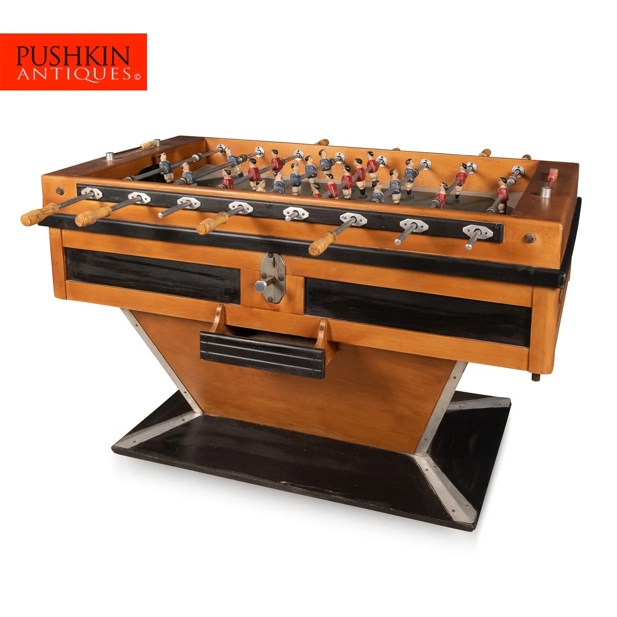 PUSHKIN ANTIQUES - STUNNING MID 20thC ART DECO FRENCH FOOTBALL TABLE GAME - 02.jpg