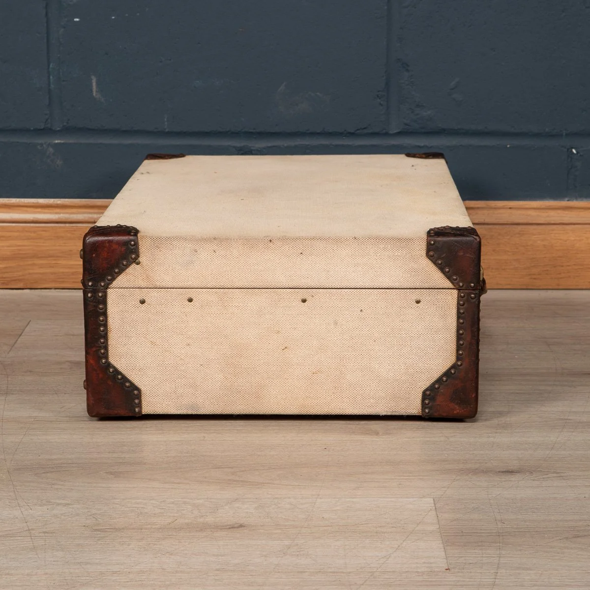 Pushkin Antiques - ANTIQUE 20thC HERMES CANVAS & LEATHER SUITCASE, PARIS c.1910 - 07.jpg
