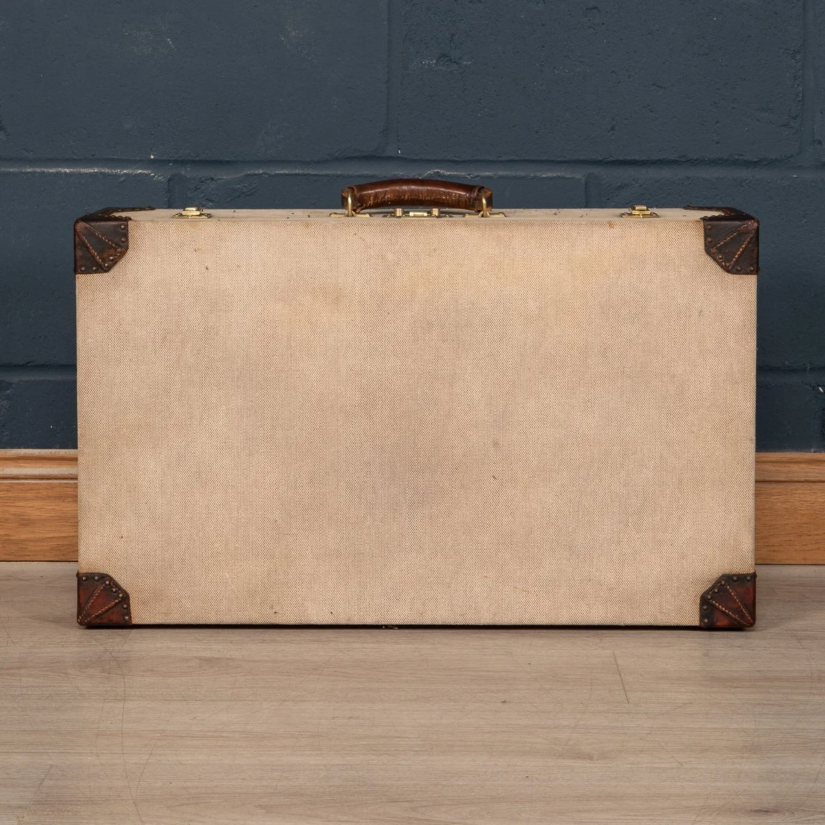 Pushkin Antiques - ANTIQUE 20thC HERMES CANVAS & LEATHER SUITCASE, PARIS c.1910 - 08.jpg
