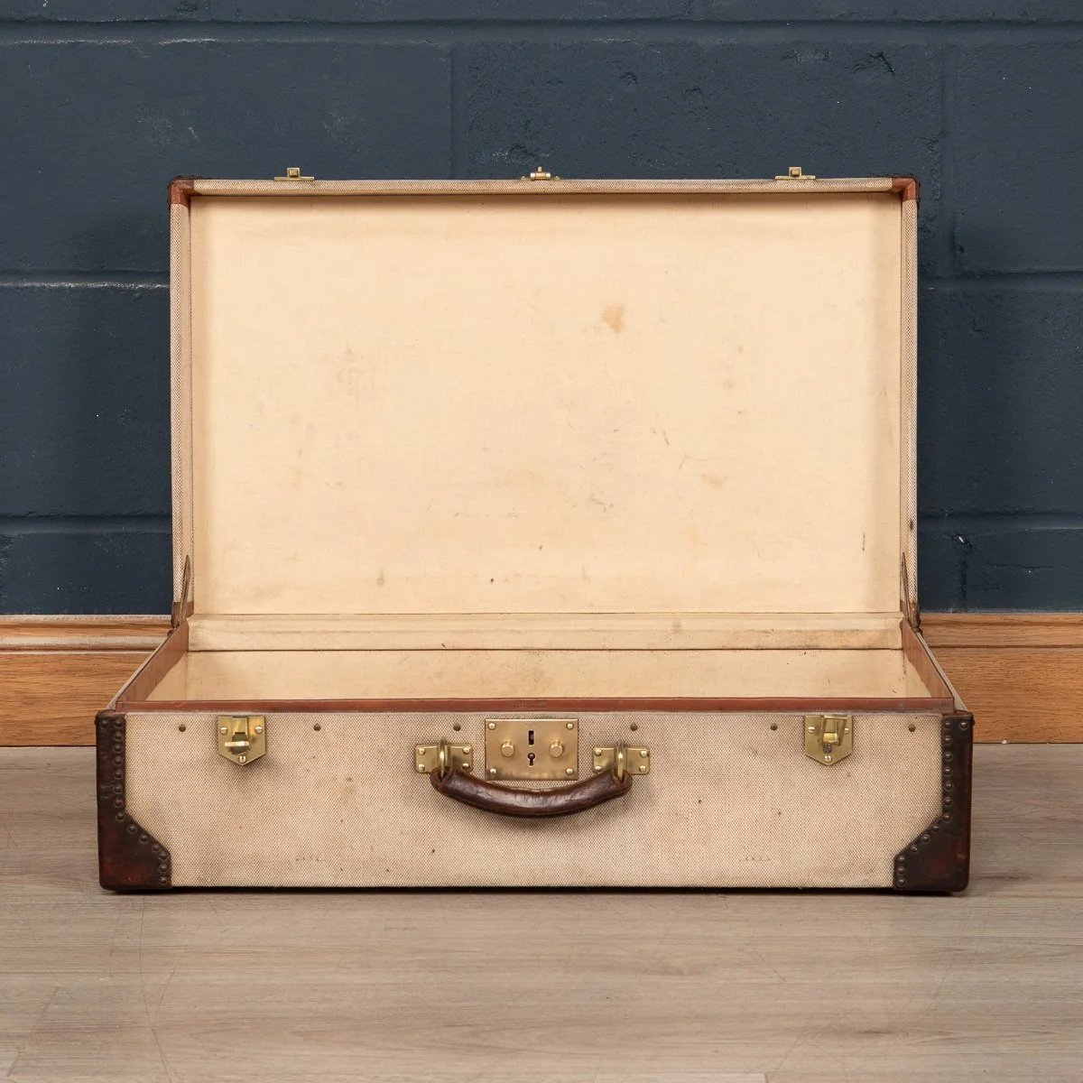 Pushkin Antiques - ANTIQUE 20thC HERMES CANVAS & LEATHER SUITCASE, PARIS c.1910 - 10.jpg