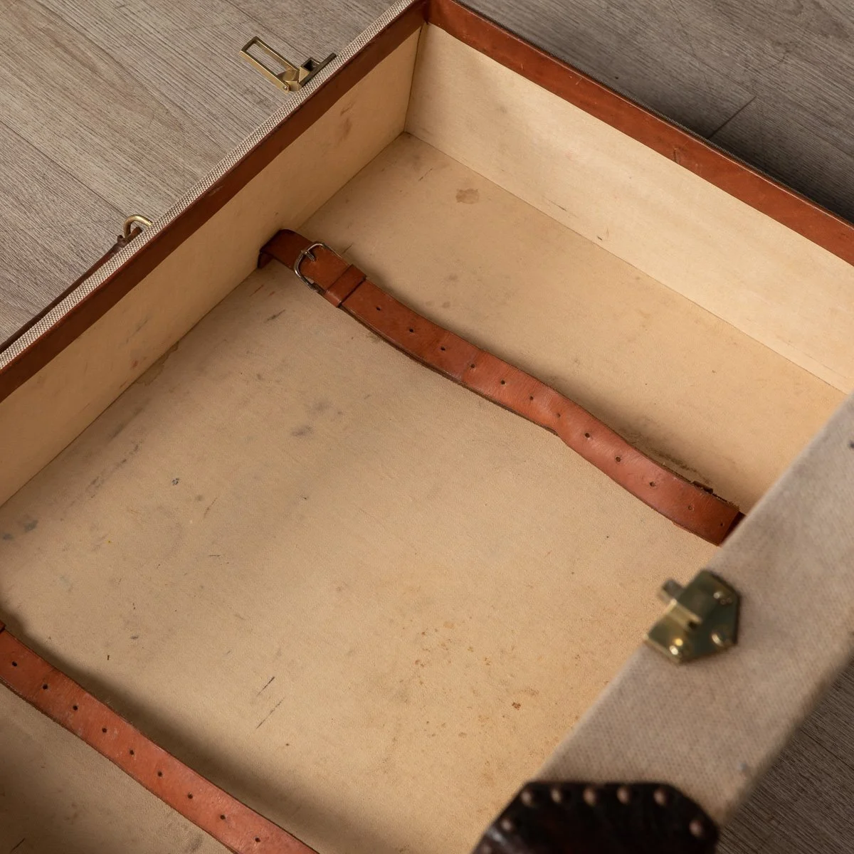 Pushkin Antiques - ANTIQUE 20thC HERMES CANVAS & LEATHER SUITCASE, PARIS c.1910 - 16.jpg