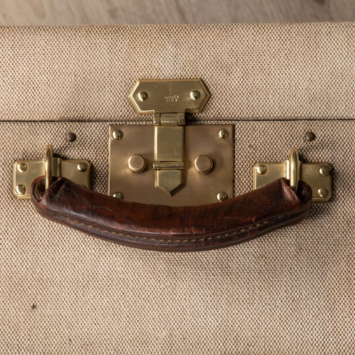 Pushkin Antiques - ANTIQUE 20thC HERMES CANVAS & LEATHER SUITCASE, PARIS c.1910 - 18.jpg