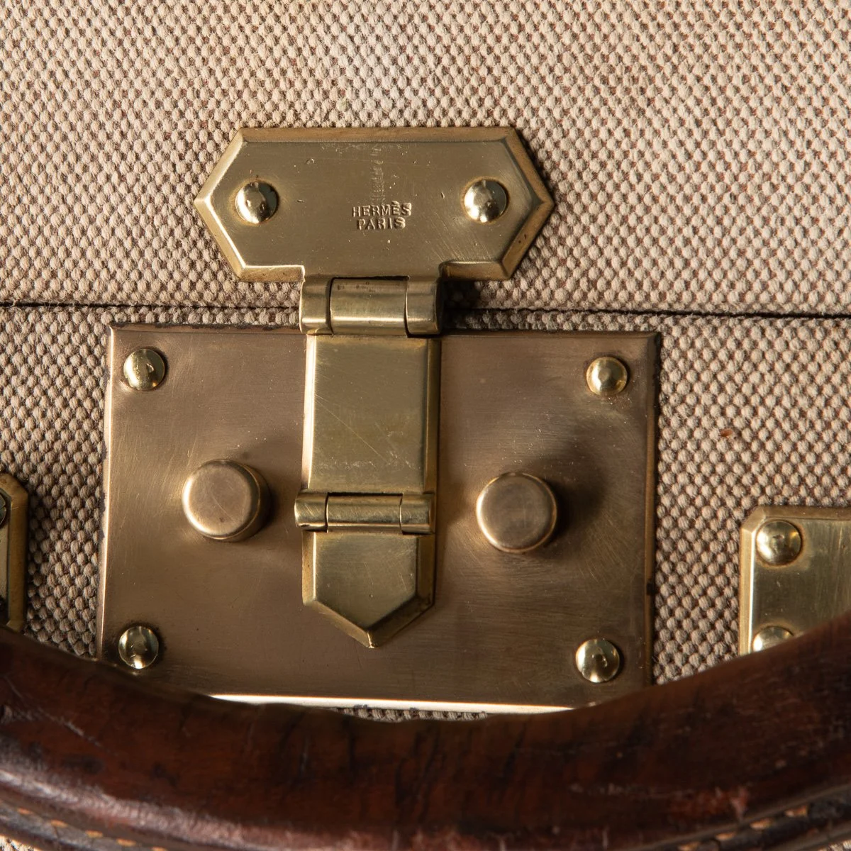 Pushkin Antiques - ANTIQUE 20thC HERMES CANVAS & LEATHER SUITCASE, PARIS c.1910 - 20.jpg