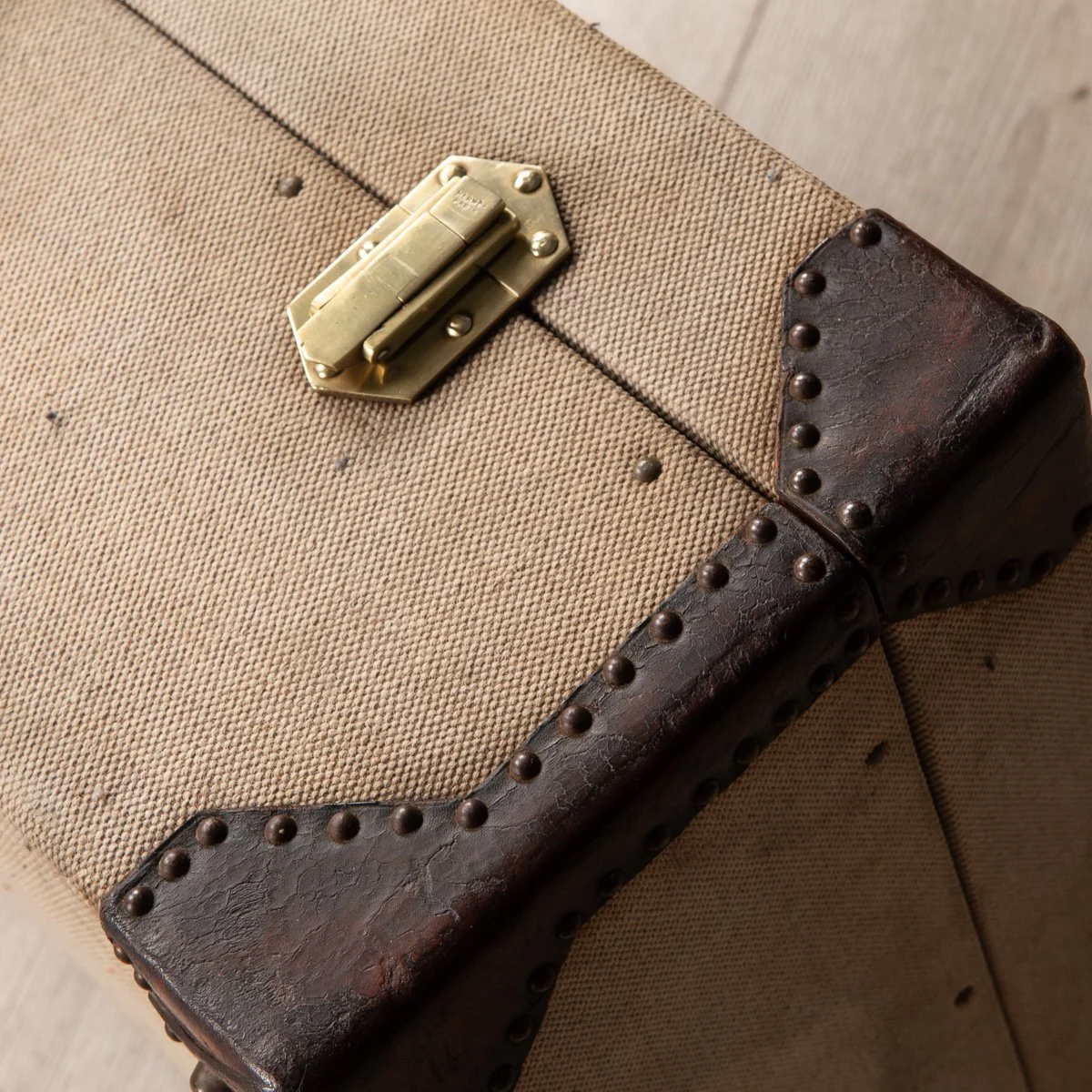 Pushkin Antiques - ANTIQUE 20thC HERMES CANVAS & LEATHER SUITCASE, PARIS c.1910 - 23.jpg