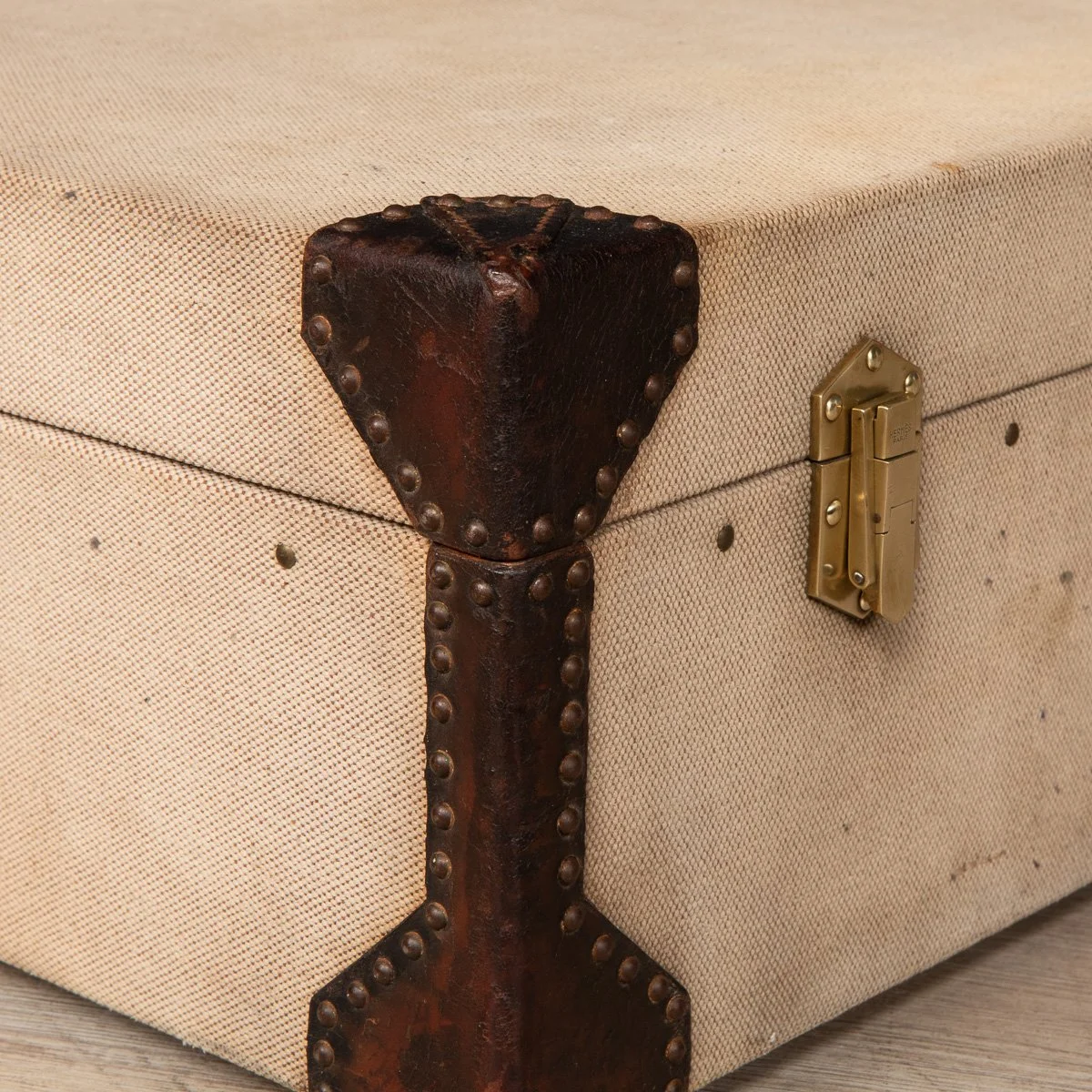 Pushkin Antiques - ANTIQUE 20thC HERMES CANVAS & LEATHER SUITCASE, PARIS c.1910 - 34.jpg
