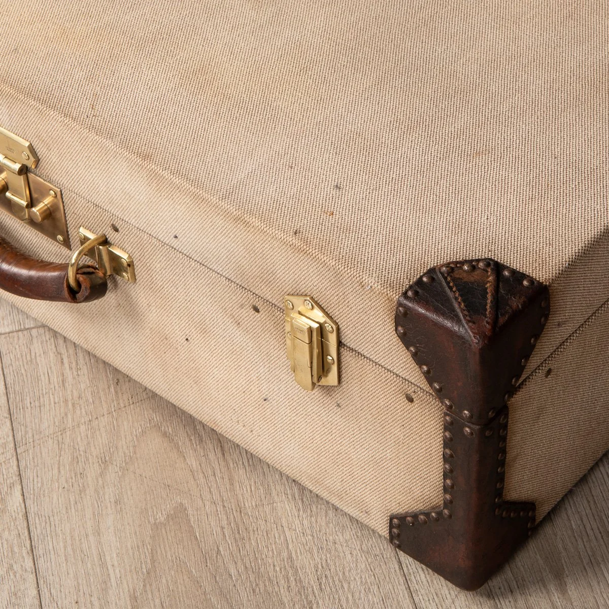 Pushkin Antiques - ANTIQUE 20thC HERMES CANVAS & LEATHER SUITCASE, PARIS c.1910 - 37.jpg