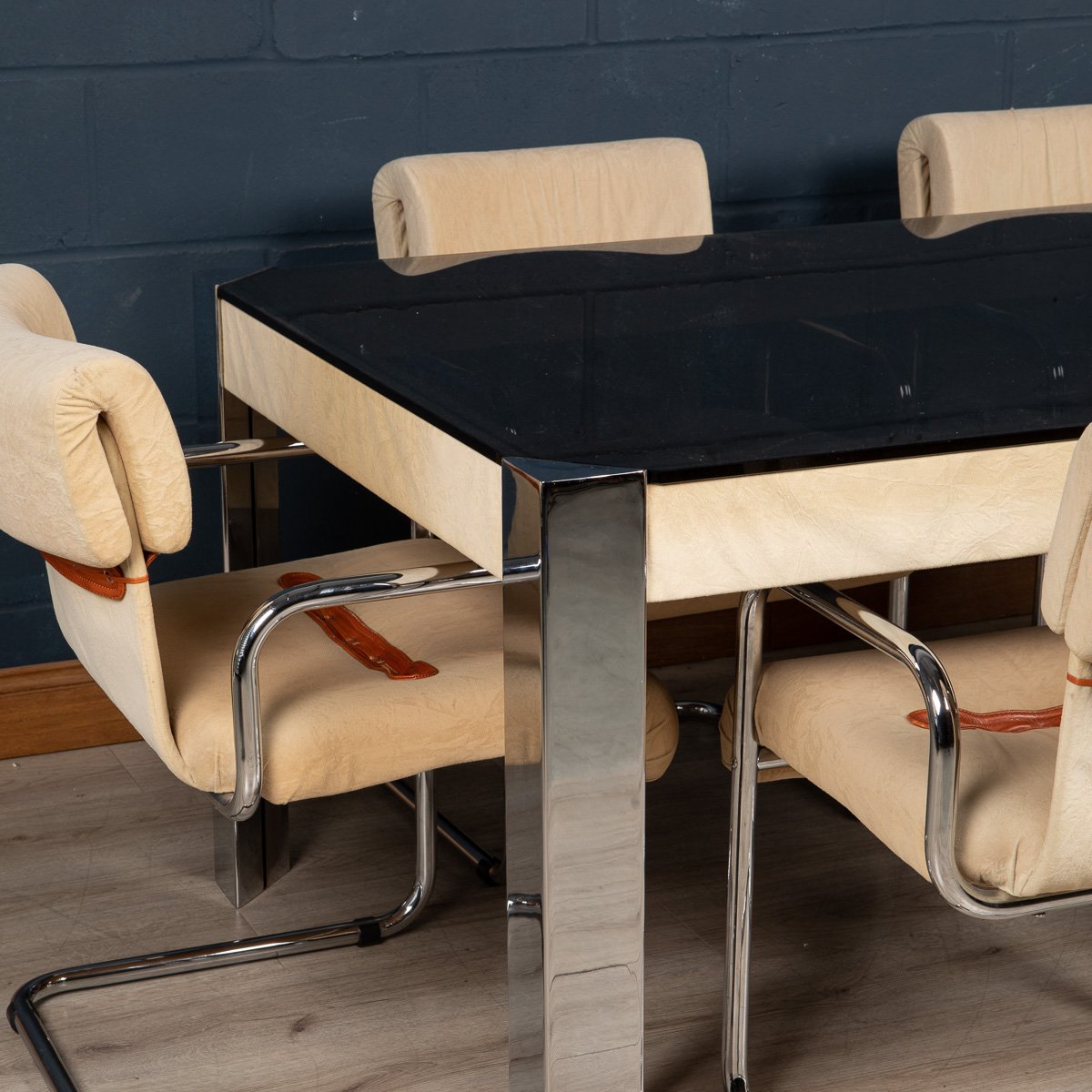Pushkin Antiques - A DINING TABLE & SIX CHAIRS BY GUIDO FALESCHINI FOR HERMES, FRANCE c.1970 - 20.jpg