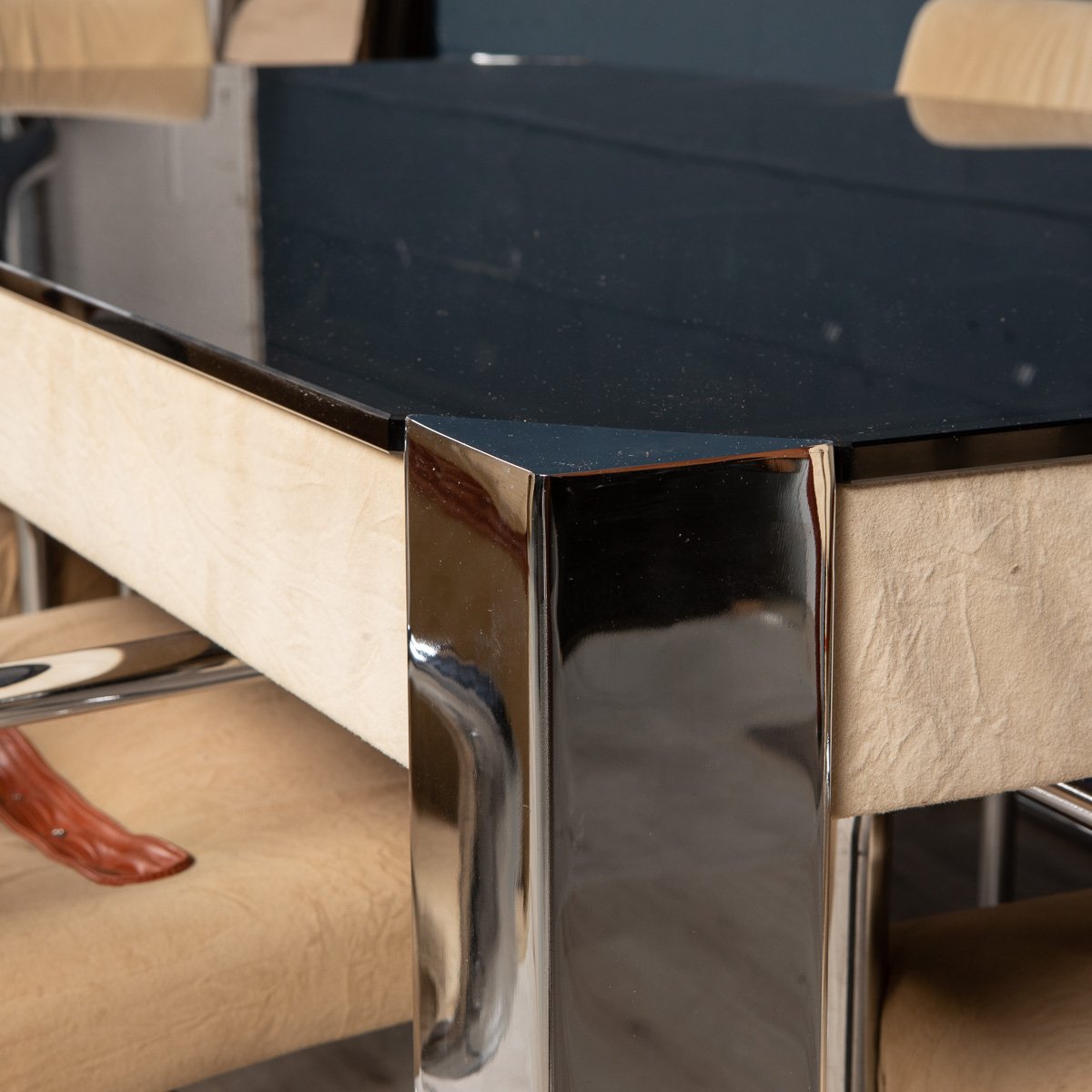 Pushkin Antiques - A DINING TABLE & SIX CHAIRS BY GUIDO FALESCHINI FOR HERMES, FRANCE c.1970 - 28.jpg