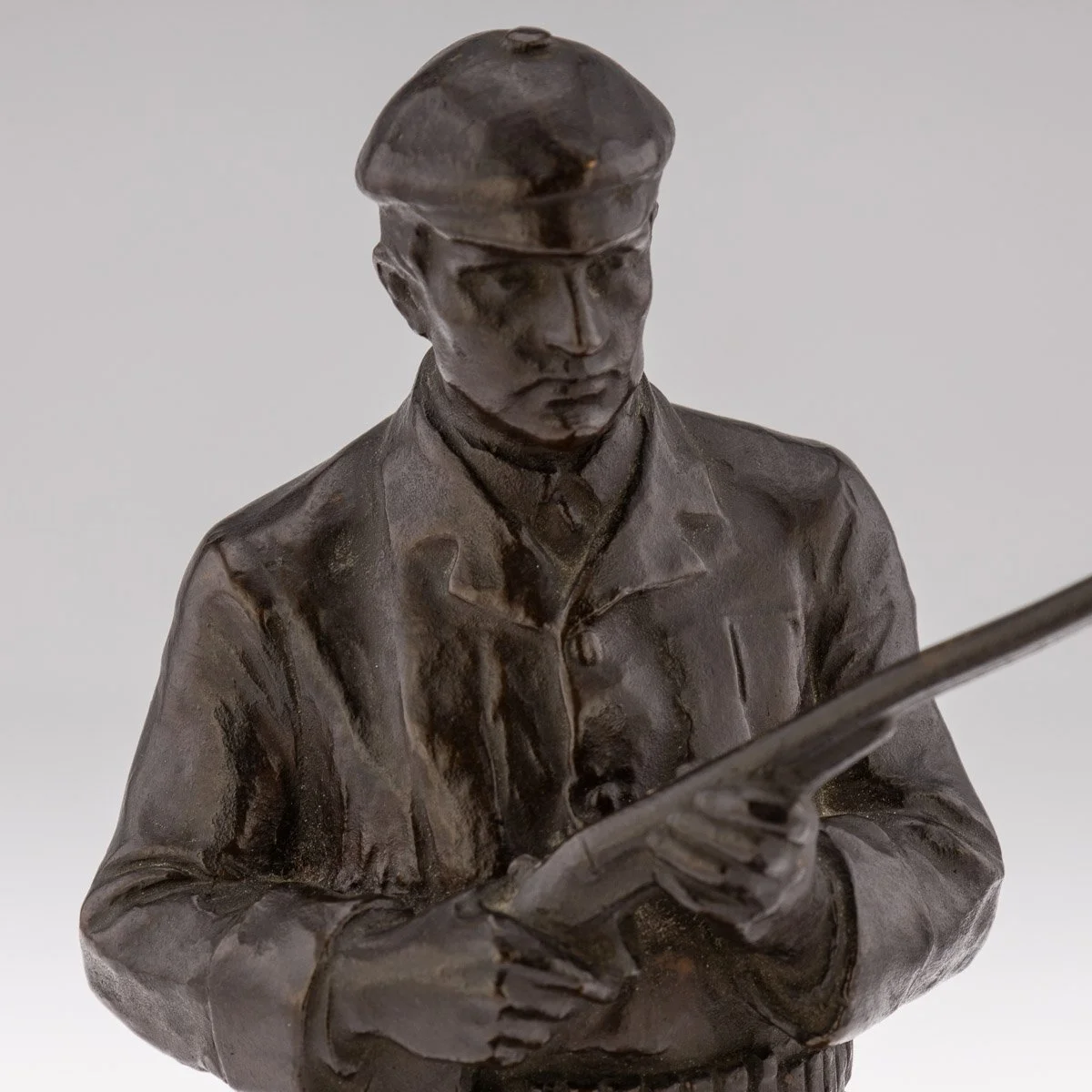 PUSHKIN ANTIQUES - ANTIQUE 20thC AUSTRIAN PAIR OF BRONZE HUNTERS, HANS MÜLLER c.1910 - 24.jpg