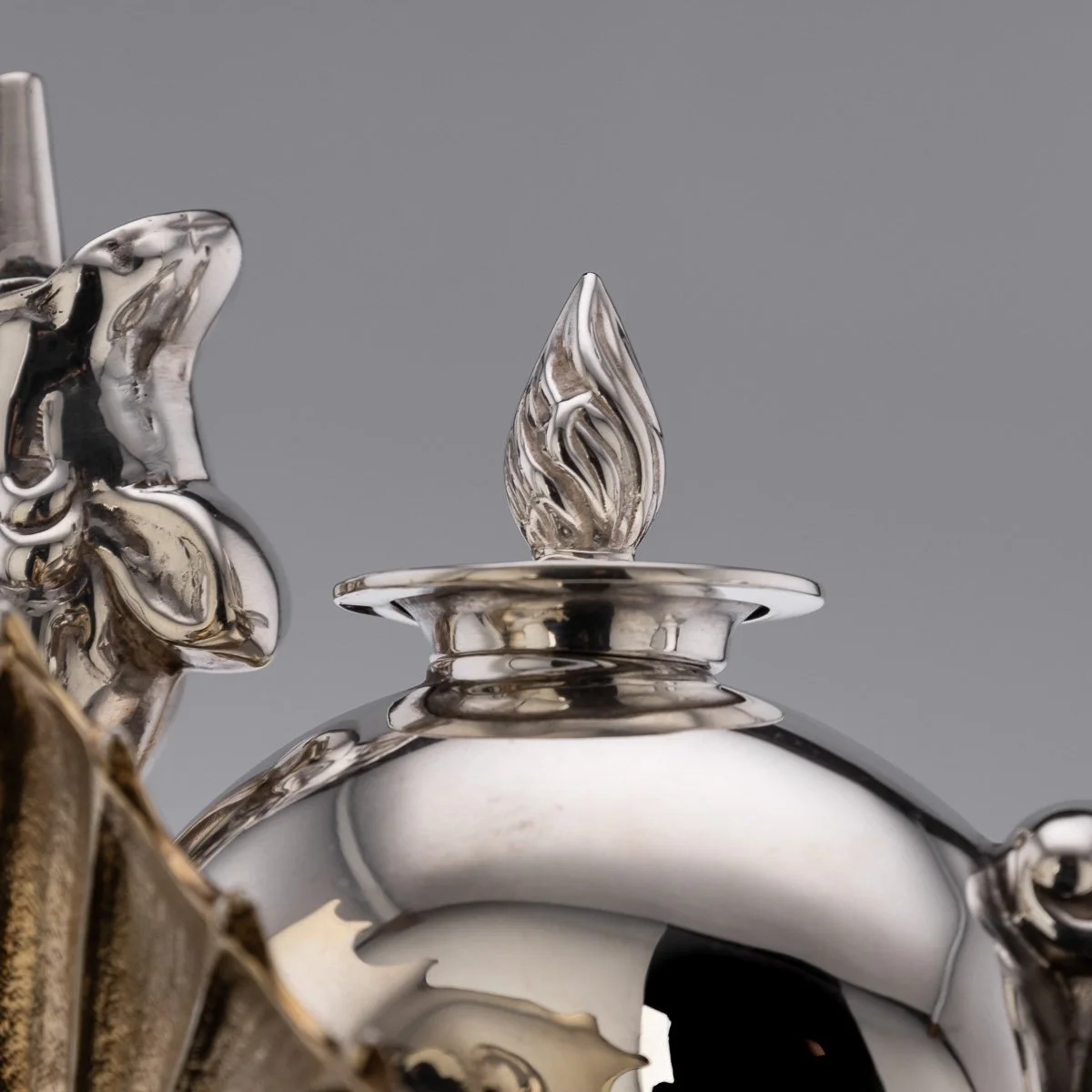 Pushkin Antiques - ANTIQUE 20thC NOVELTY SOLID SILVER DRAGON CIGAR LIGHT c.1923 - 11.jpg