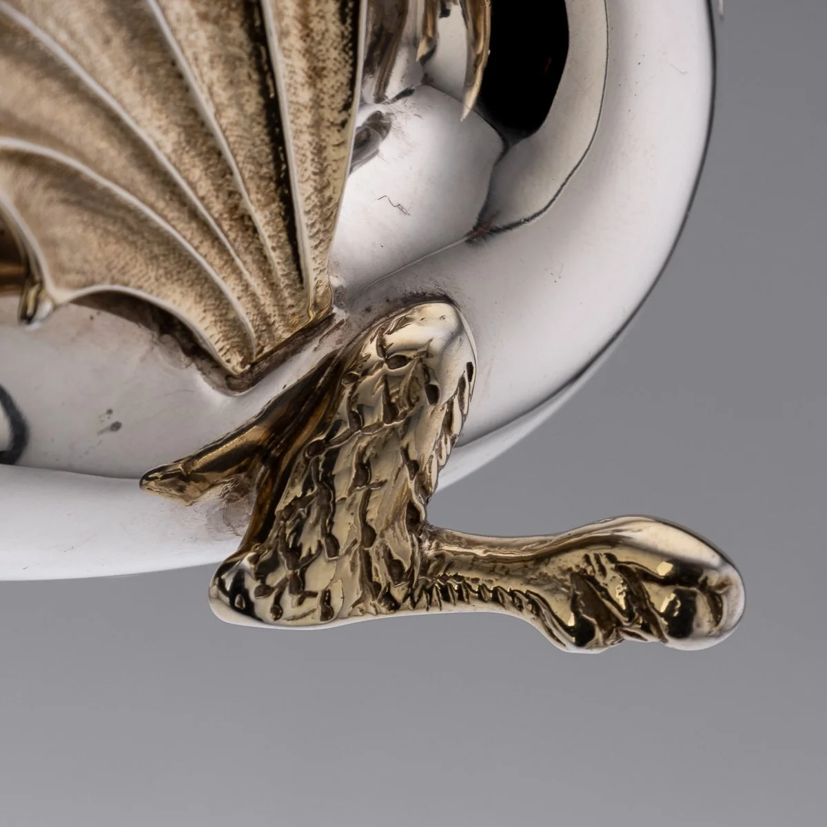 Pushkin Antiques - ANTIQUE 20thC NOVELTY SOLID SILVER DRAGON CIGAR LIGHT c.1923 - 15.jpg