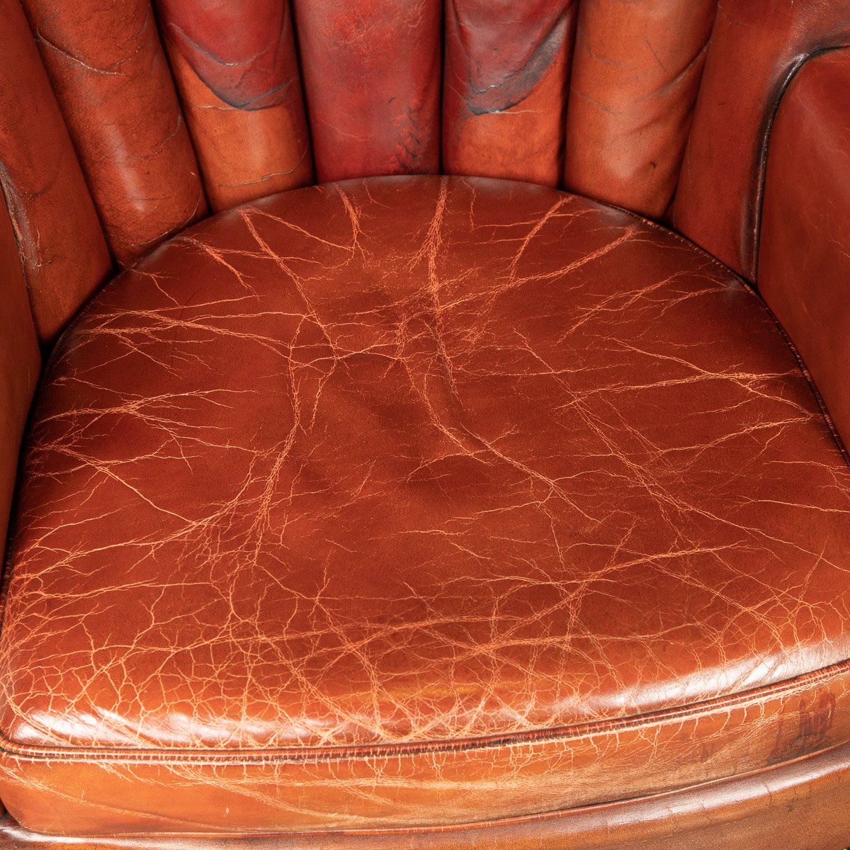 PUSHKIN ANTIQUES - ANTIQUE 20thC ENGLISH LEATHER WING BACK ARMCHAIR c.1900 - 20.jpg