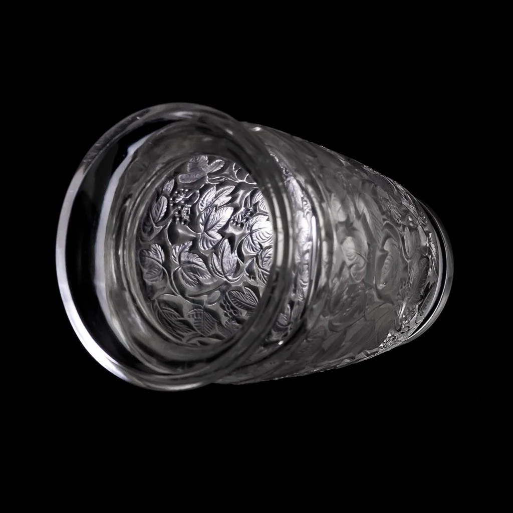 PUSHKIN ANTIQUES - VINTAGE 20thC FRENCH LALIQUE DEAUVILLE GLASS VASE c.1941 - 05.jpg