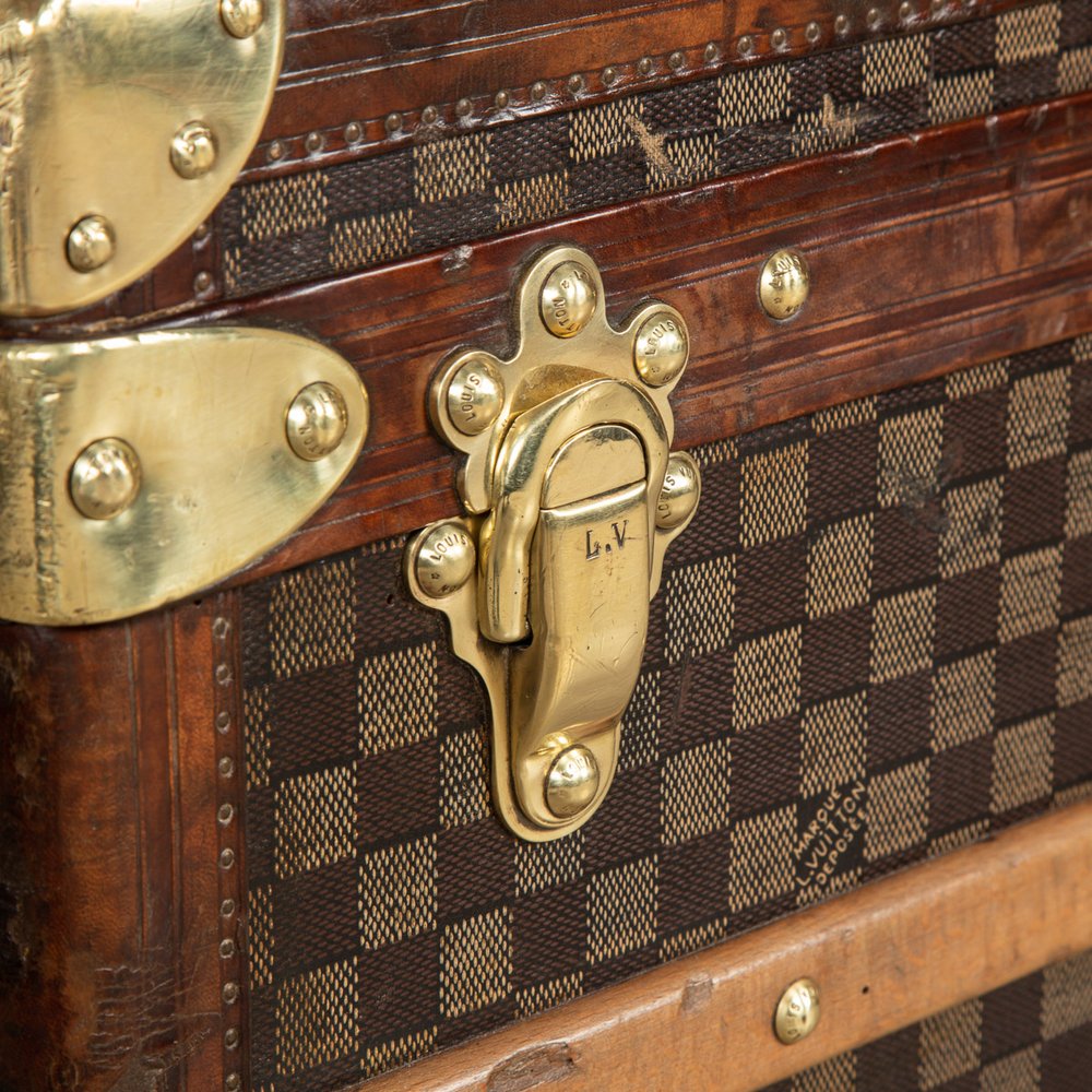 Antique Louis Vuitton Damier Trunk at 1stDibs