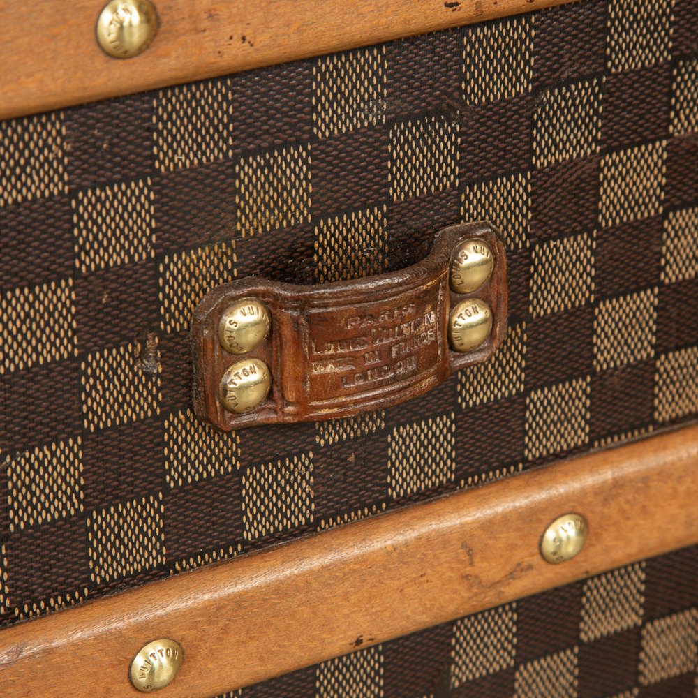 Antique Louis Vuitton damier trunk 1888 - Pinth Vintage Luggage