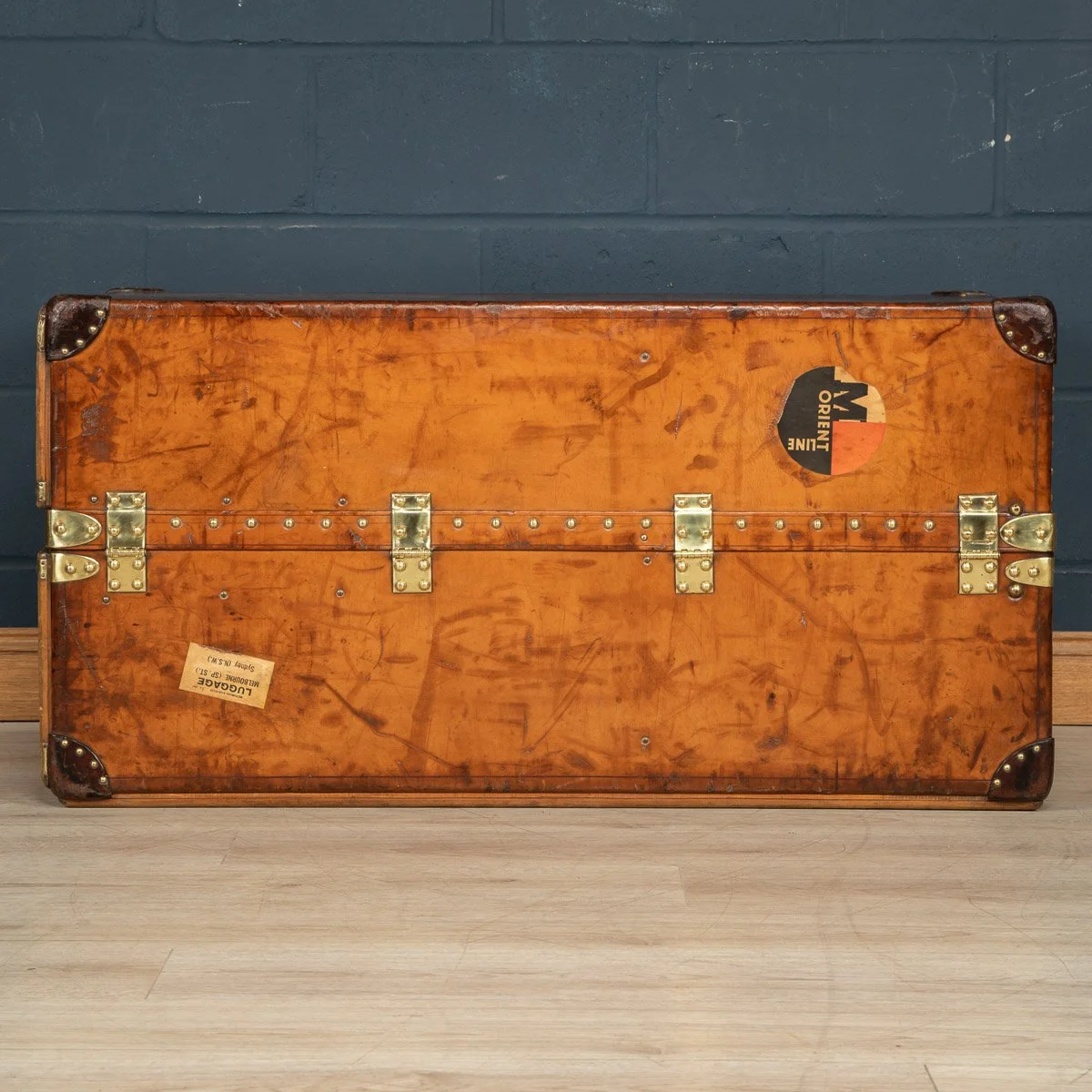 Pushkin Antiques - ANTIQUE 20thC LOUIS VUITTON UNUSUAL LEATHER WARDROBE TRUNK c.1900 - 05.jpg