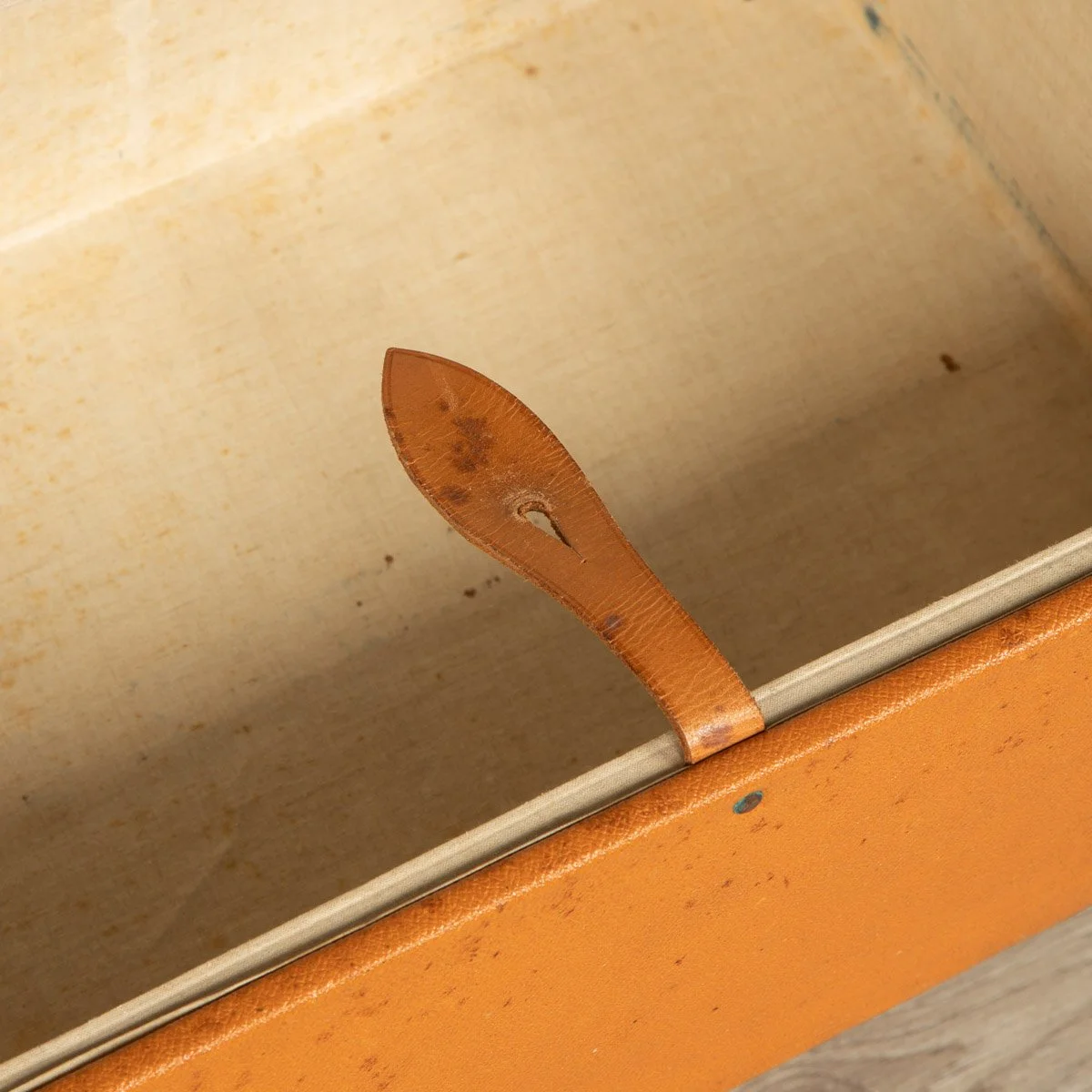 Pushkin Antiques - ANTIQUE 20thC LOUIS VUITTON %22IDEAL%22 TRUNK IN ORANGE %22VUITTONITE%22 CANVAS c.1900 - 22.jpg