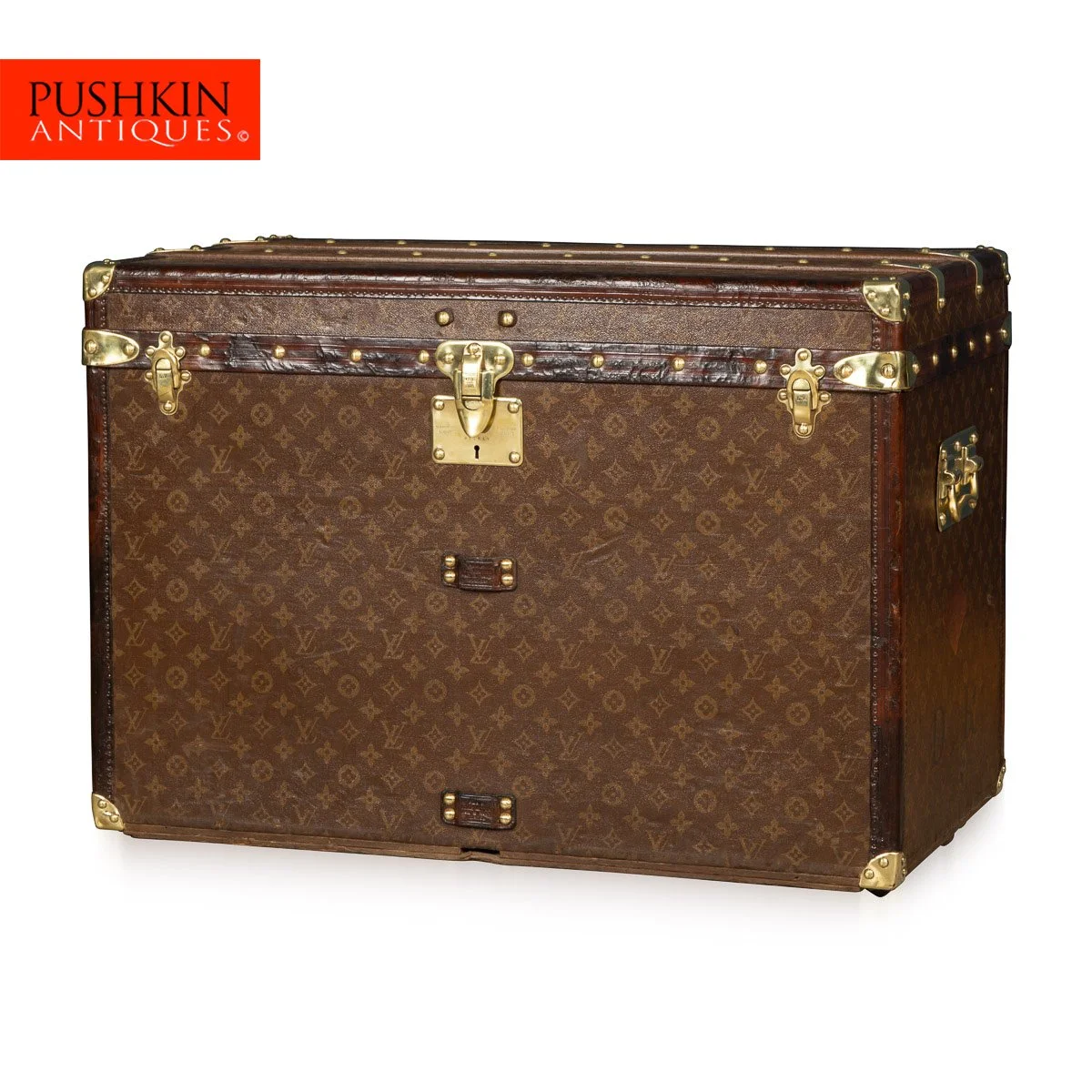 Pushkin Antiques - ANTIQUE 20thC VERY RARE LOUIS VUITTON HAT TRUNK c.1900 - 02.jpg