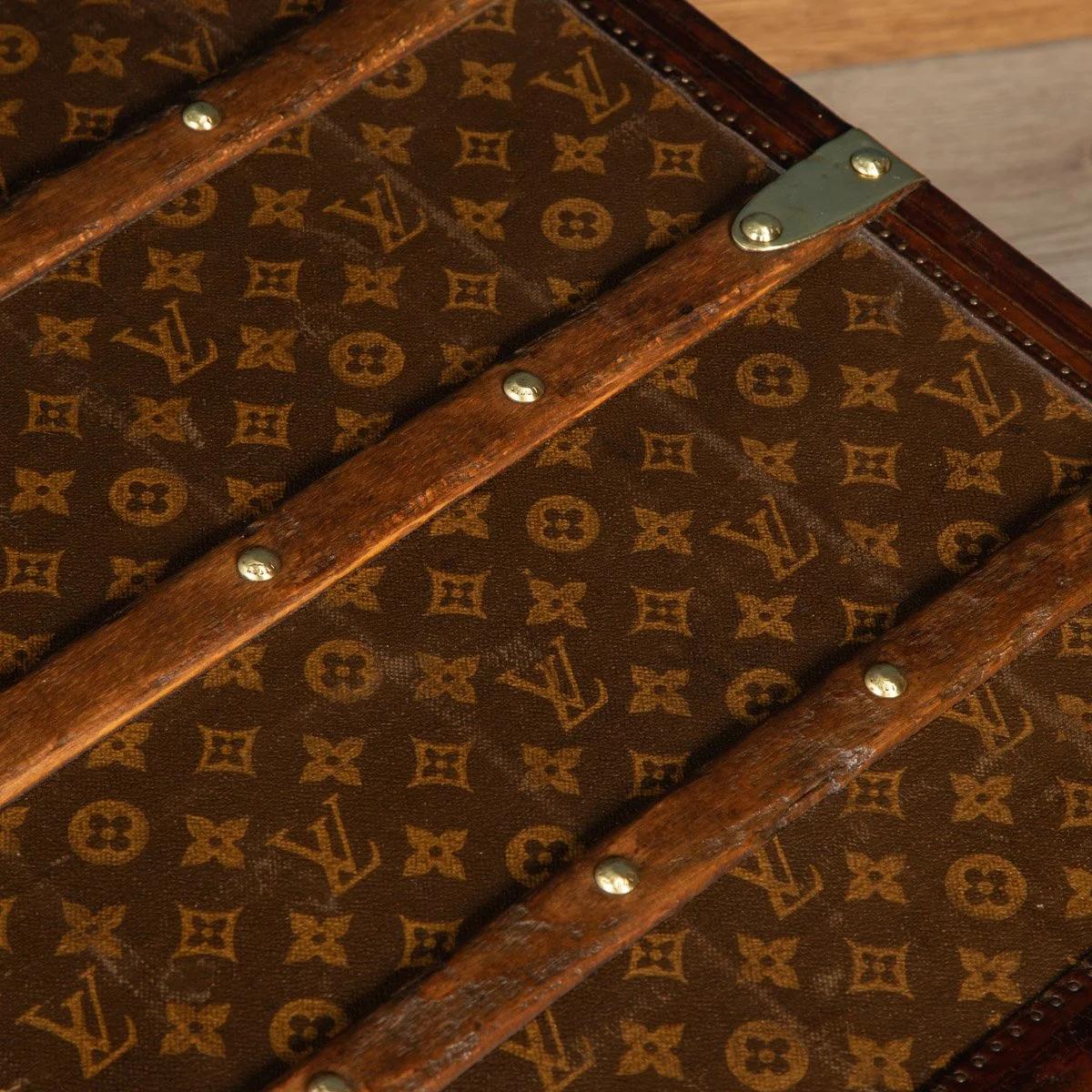 Pushkin Antiques - STUNNING 20thC LOUIS VUITTON CABIN TRUNK IN MONOGRAM CANVAS, PARIS c.1910 - 22.jpg
