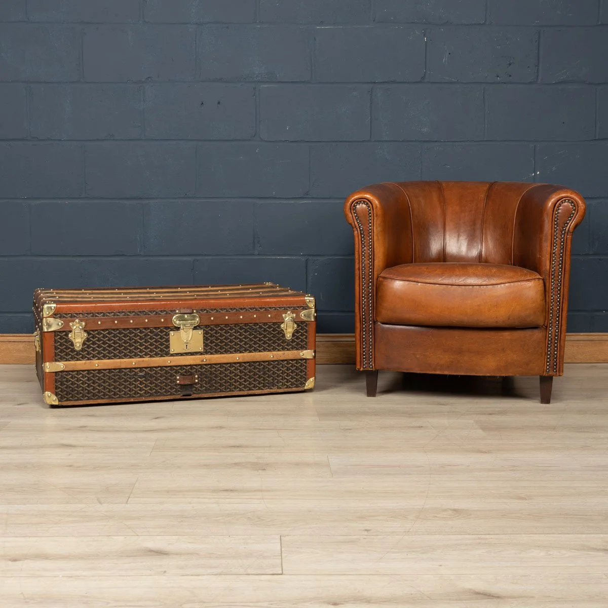 PUSHKIN ANTIQUES - ANTIQUE 20thC FRENCH CABIN TRUNK TRUNK BY GOYARD c.1900 - 16.jpg