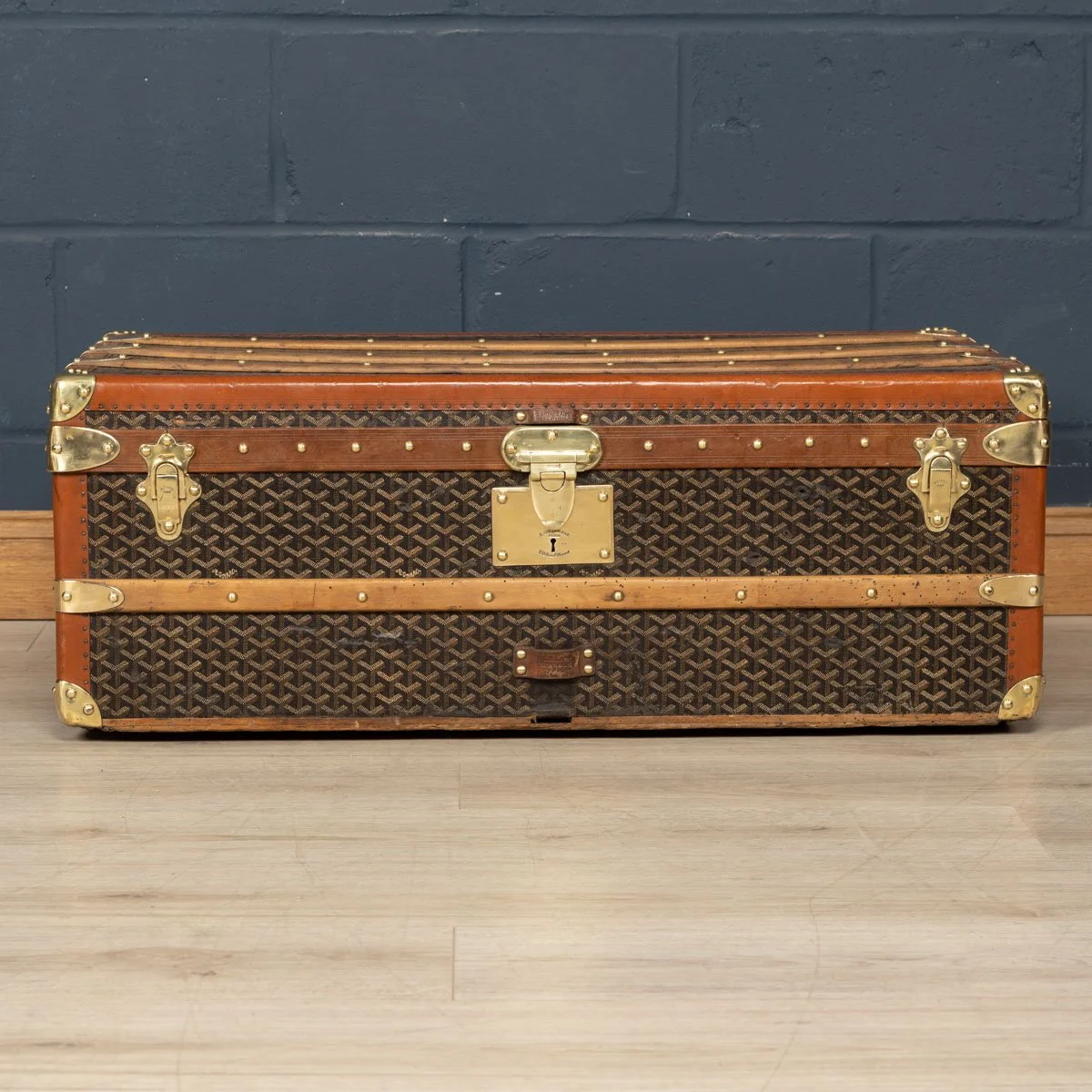 PUSHKIN ANTIQUES - ANTIQUE 20thC FRENCH CABIN TRUNK TRUNK BY GOYARD c.1900 - 17.jpg