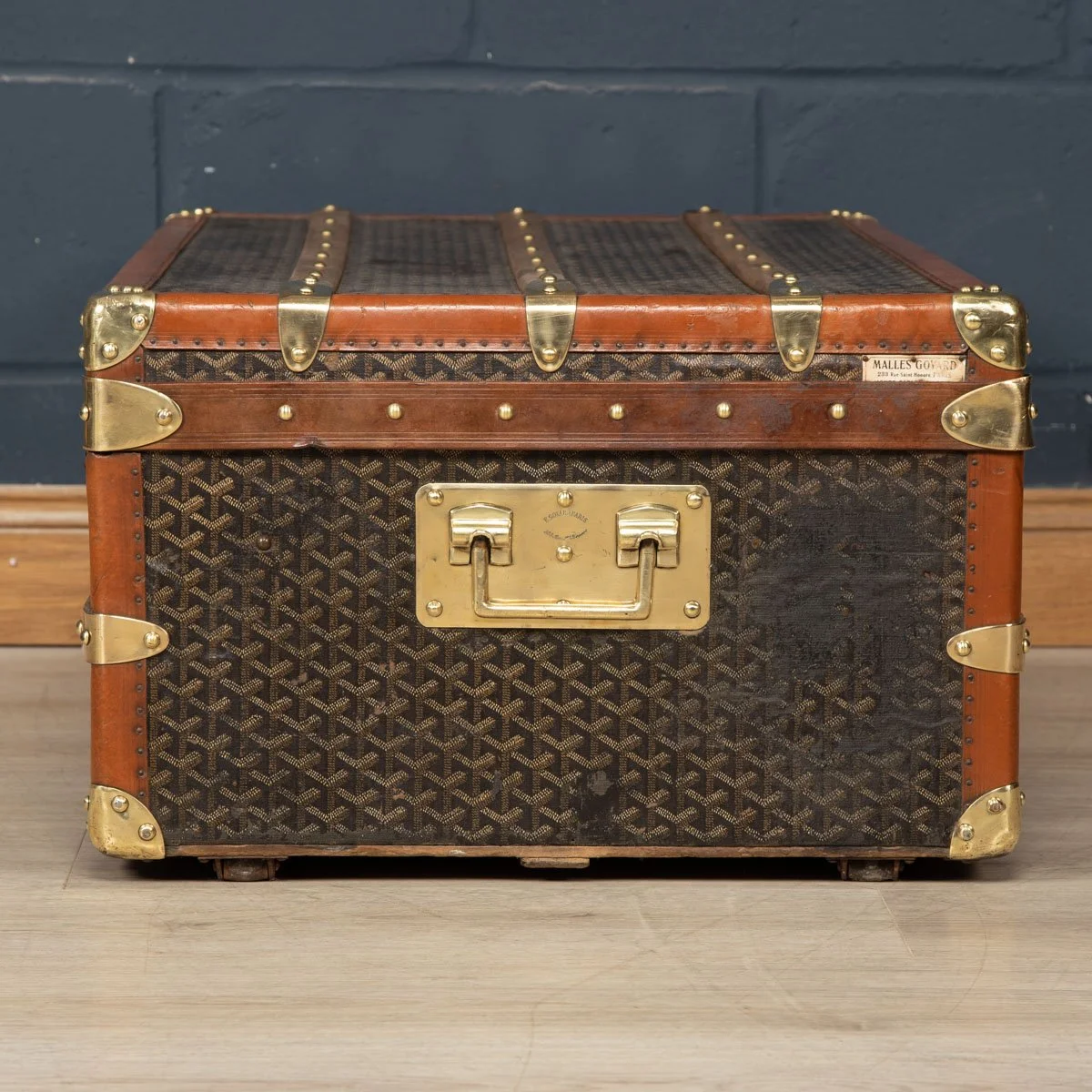 PUSHKIN ANTIQUES - ANTIQUE 20thC FRENCH CABIN TRUNK TRUNK BY GOYARD c.1900 - 20.jpg