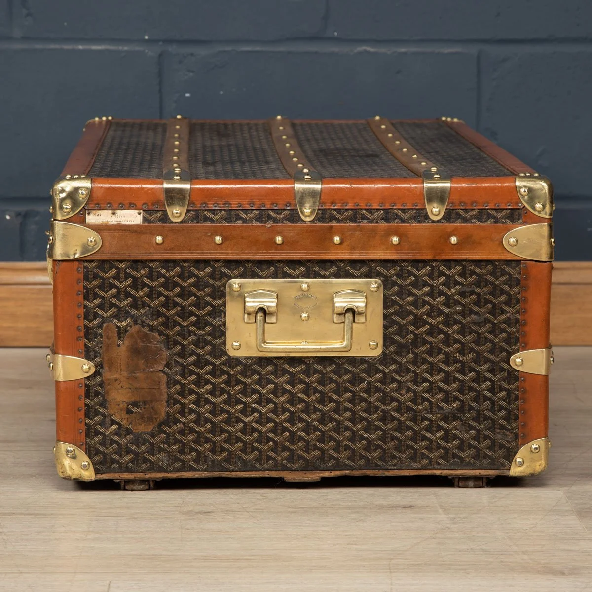 PUSHKIN ANTIQUES - ANTIQUE 20thC FRENCH CABIN TRUNK TRUNK BY GOYARD c.1900 - 18.jpg