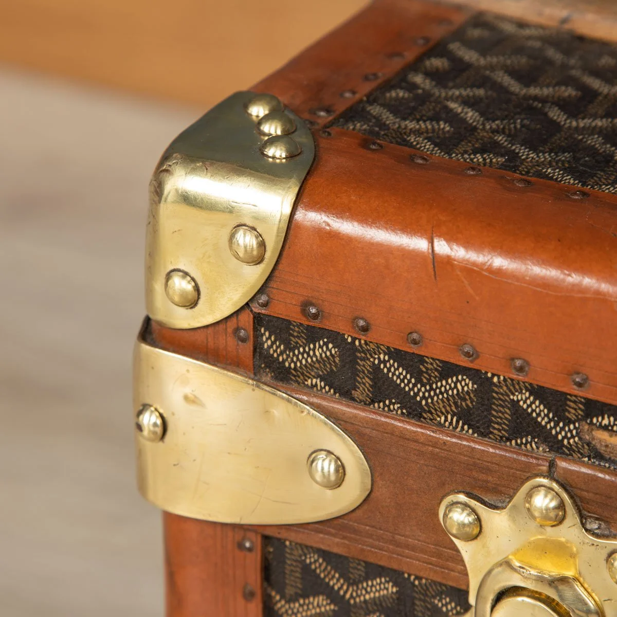 PUSHKIN ANTIQUES - ANTIQUE 20thC FRENCH CABIN TRUNK TRUNK BY GOYARD c.1900 - 33.jpg