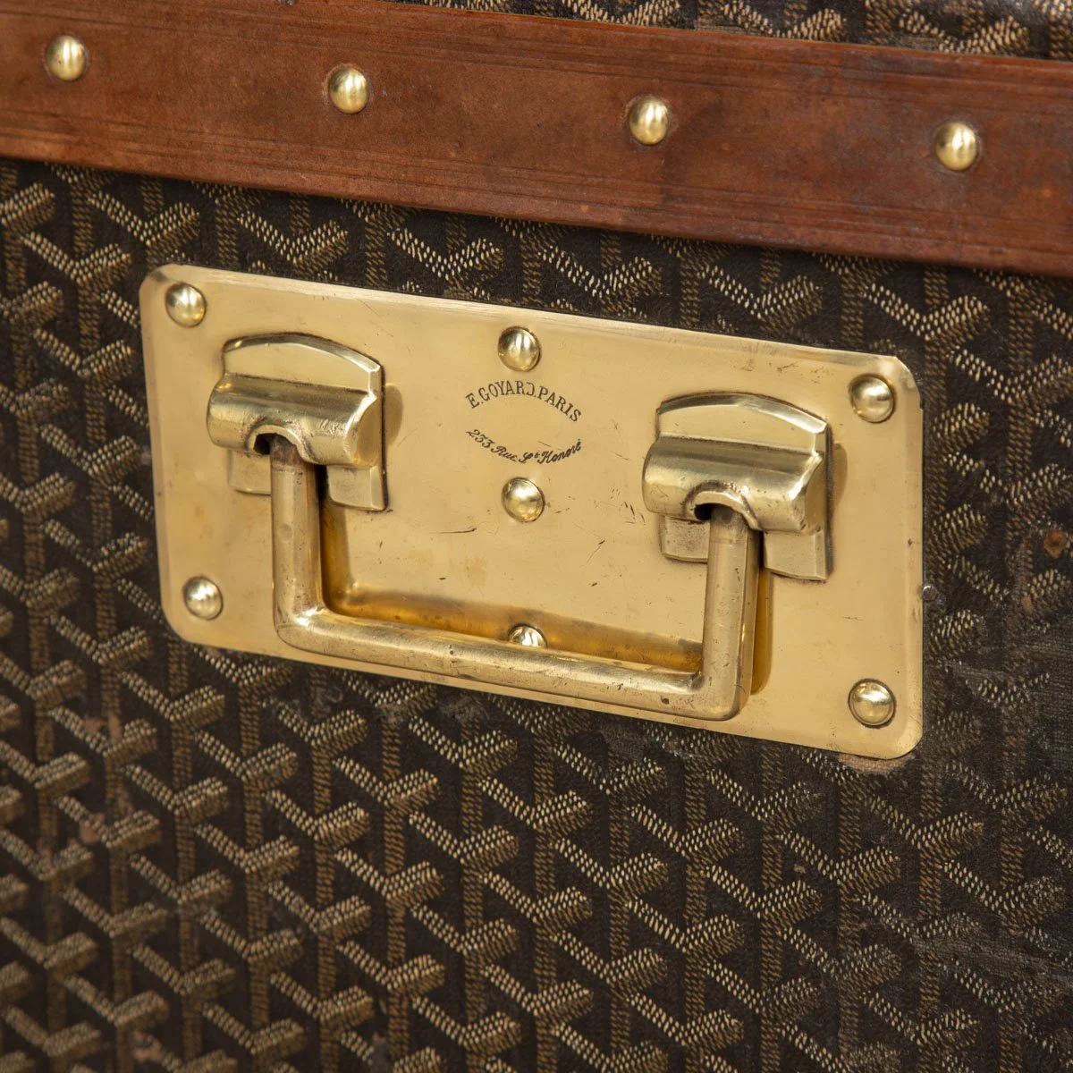 PUSHKIN ANTIQUES - ANTIQUE 20thC FRENCH CABIN TRUNK TRUNK BY GOYARD c.1900 - 38.jpg