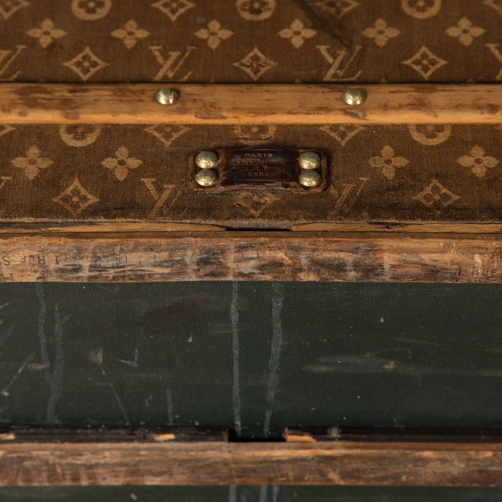 ANTIQUE 20thC LOUIS VUITTON LEATHER WARDROBE TRUNK, PARIS c.1900 — Pushkin  Antiques