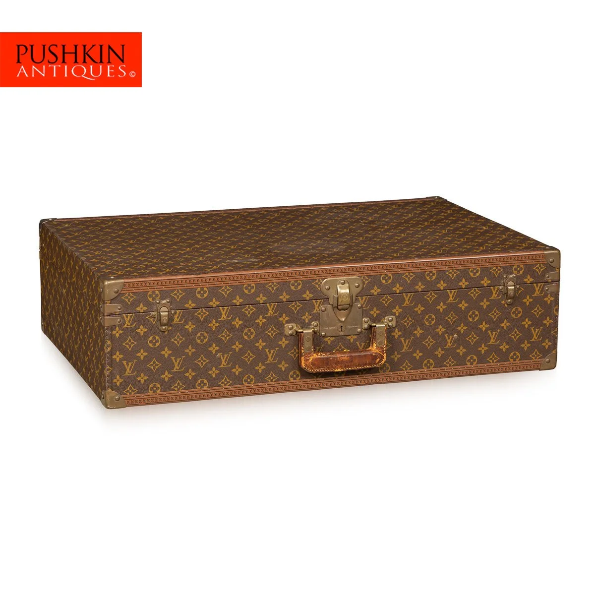 PUSHKIN ANTIQUES - LOUIS VUITTON SUITCASE IN MONOGRAM CANVAS, PARIS c.1970 2 - 15.jpg