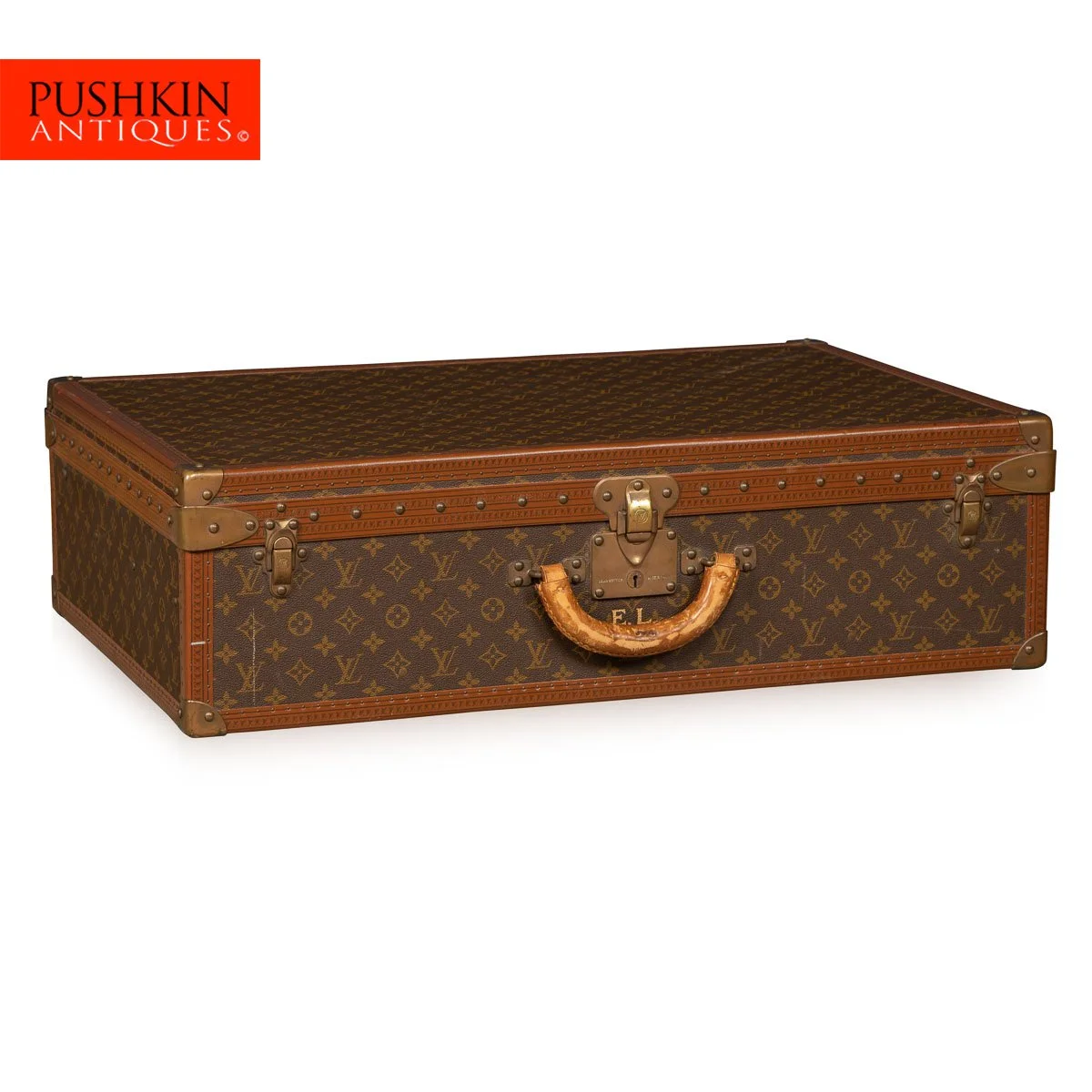 PUSHKIN ANTIQUES - LOUIS VUITTON SUITCASE IN MONOGRAM CANVAS, PARIS c.1970 3 - 15.jpg