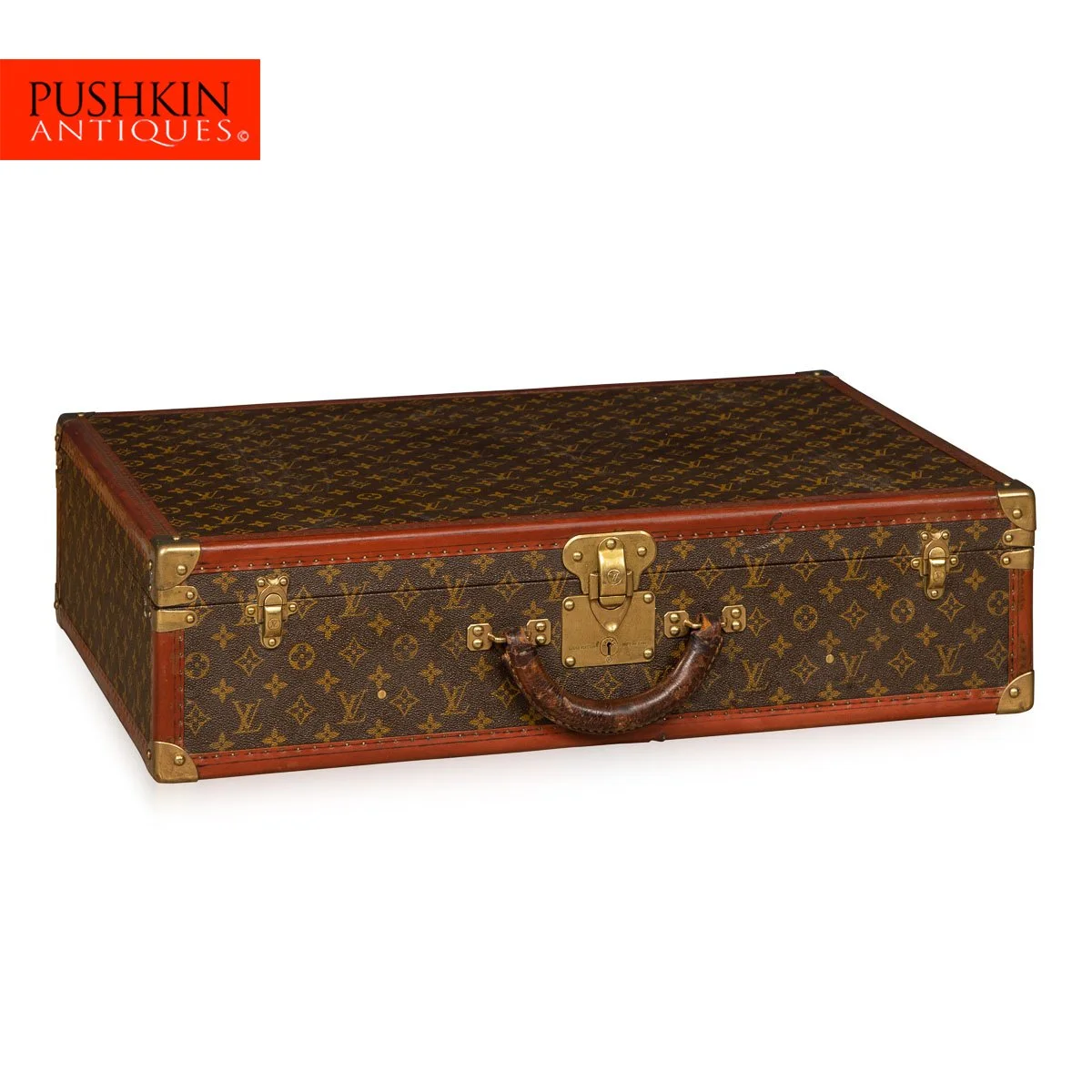 PUSHKIN ANTIQUES - LOUIS VUITTON SUITCASE IN MONOGRAM CANVAS, PARIS c.1970 4 - 15.jpg