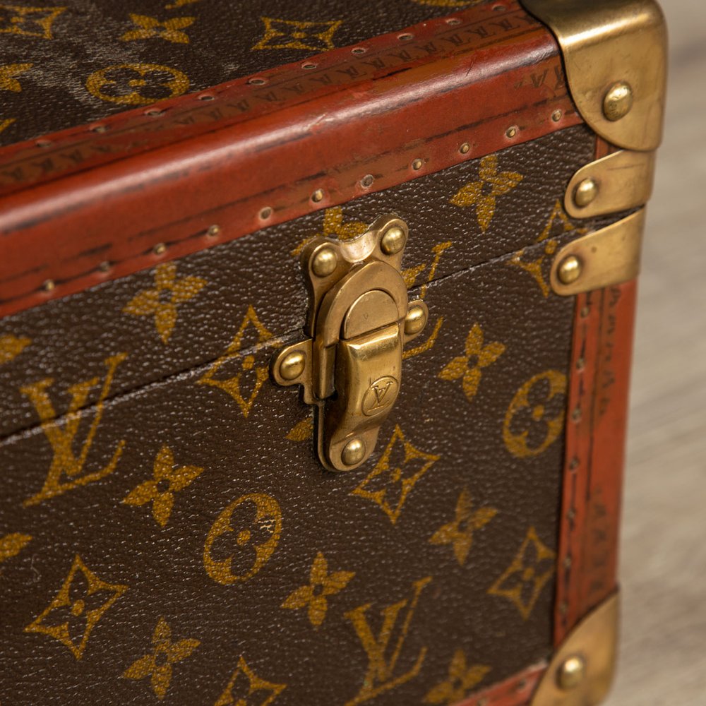 Vintage monogram canvas suitcase by Louis Vuitton, France 1970