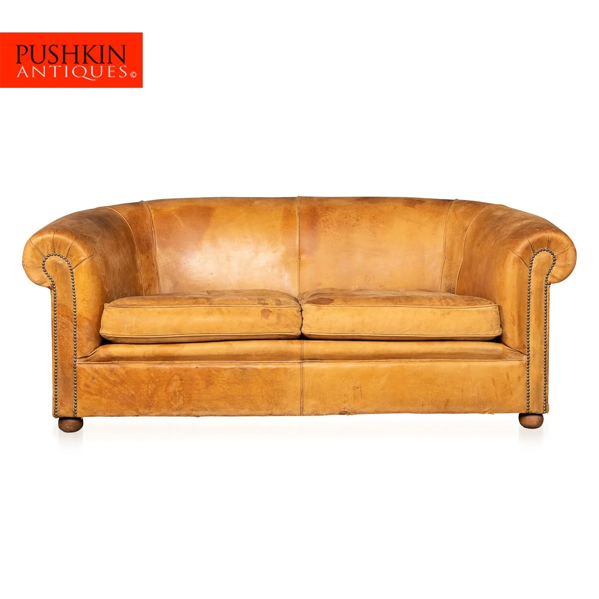 PUSHKIN ANTIQUES - LATE 20TH CENTURY DUTCH TWO SEATER SHEEPSKIN LEATHER SOFA - 061.jpg