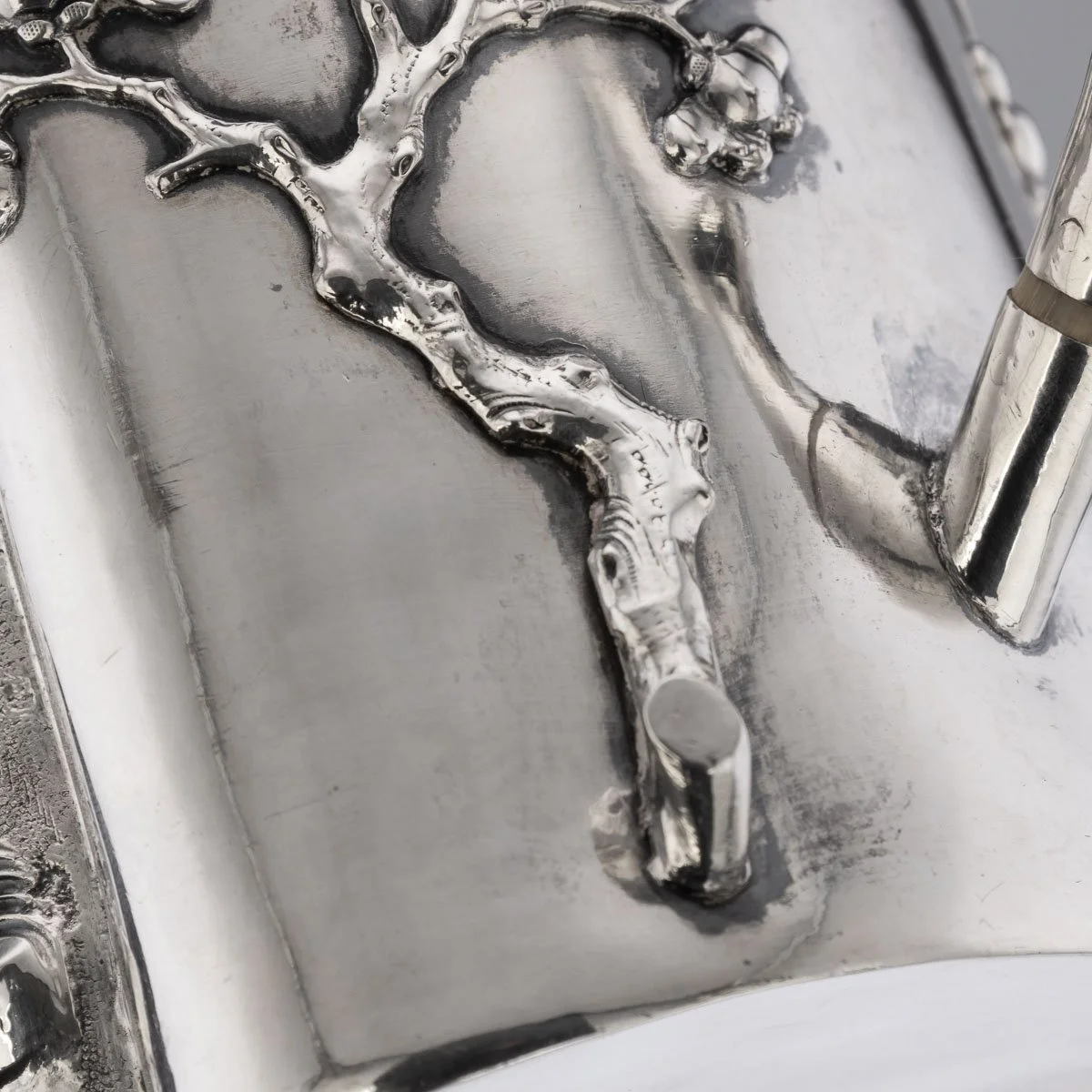 PUSHKIN ANTIQUES - ANTIQUE 20thC CHINESE EXPORT SOLID SILVER FOUR PIECE TEA SET, SINGFAT c.1900 - 20.jpg