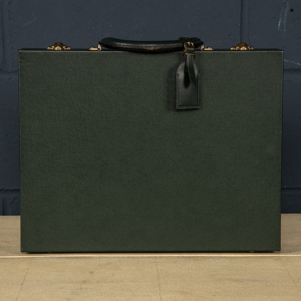 LATE 20thC TAIGA LEATHER BRIEFCASE BY LOUIS VUITTON, PARIS