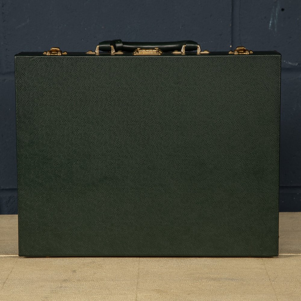 LATE 20thC TAIGA LEATHER BRIEFCASE BY LOUIS VUITTON, PARIS