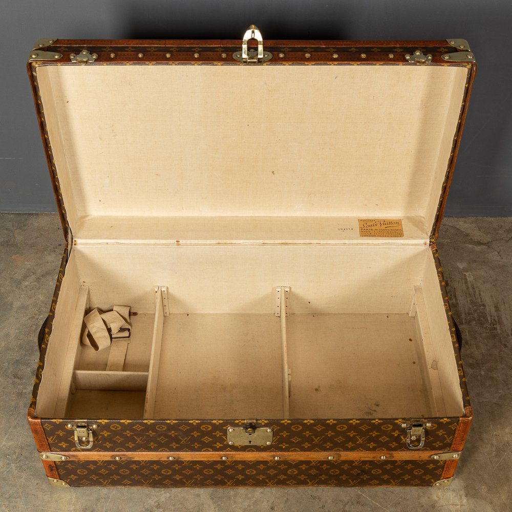 ANTIQUE 20thC LOUIS VUITTON CABIN TRUNK IN MONOGRAM CANVAS, PARIS c.1920 —  Pushkin Antiques
