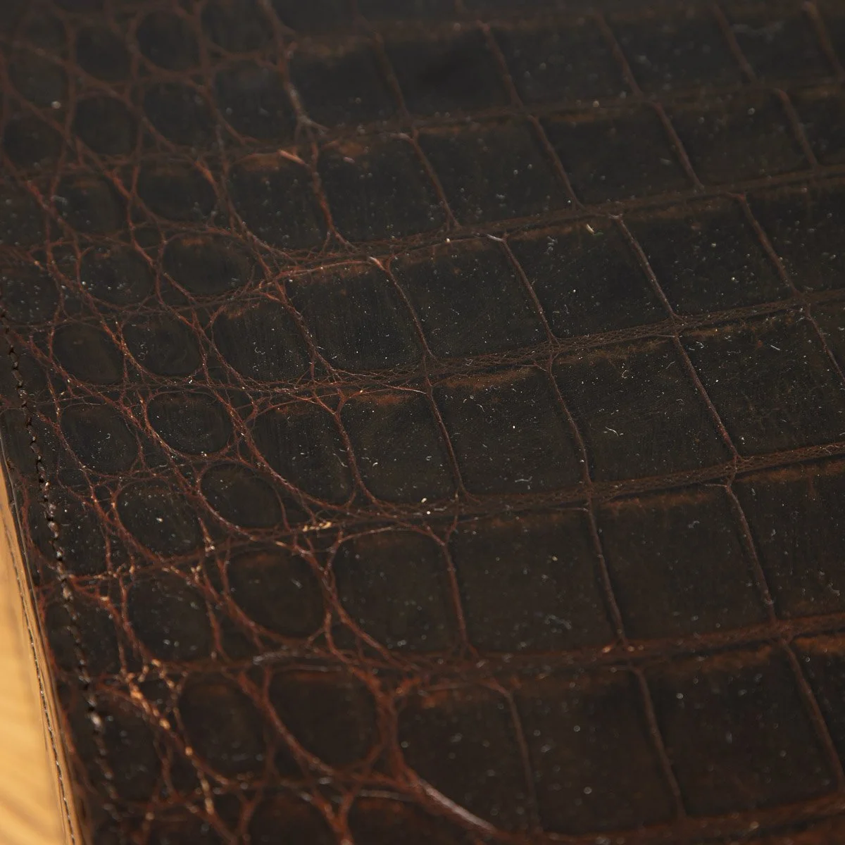 ANTIQUE 19thC VICTORIAN CROCODILE SKIN SUITCASE WITH A SILVER SHIP MOTIF c.1890 - 19.jpg