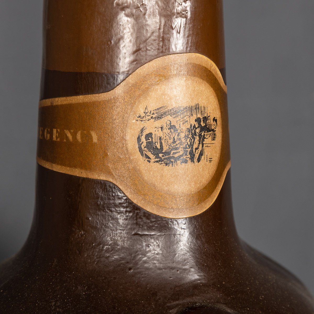 PUSHKIN ANTIQUES - MID 20thC OVERSIZED GRAND REGENCY GOLD SHERRY ADVERTISING BOTTLE c.1960 - 08.jpg