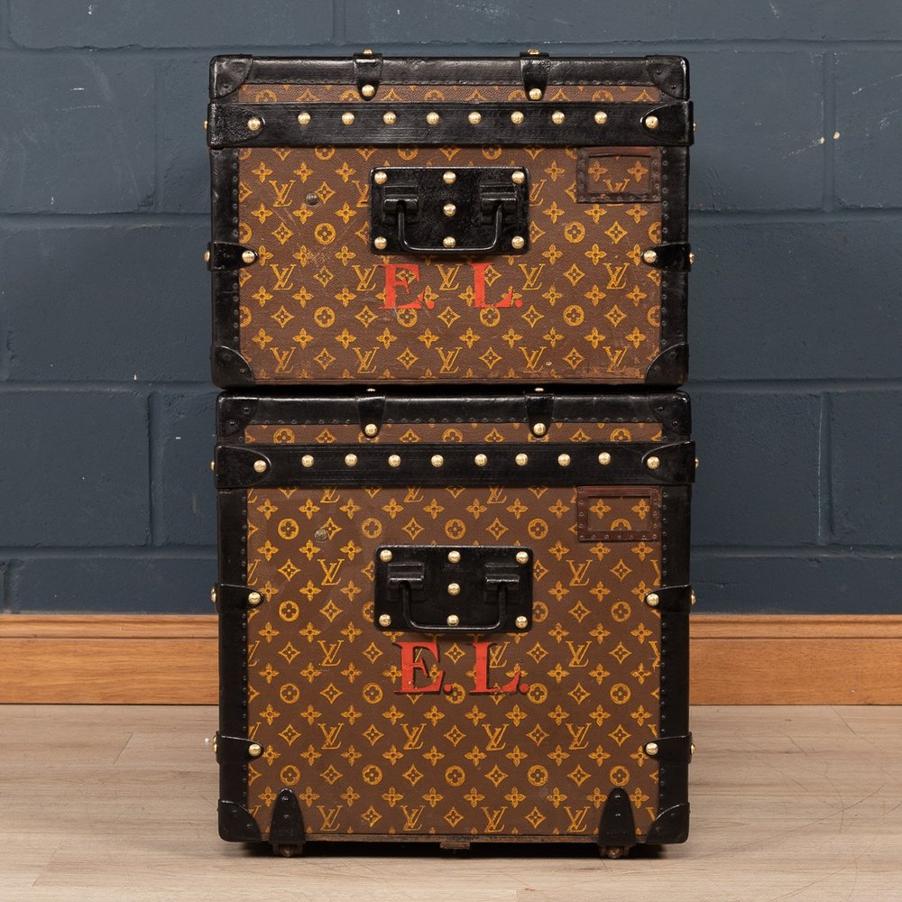 ANTIQUE LOUIS VUITTON STEAMER TRUNK 1800'S EARLY SERIAL