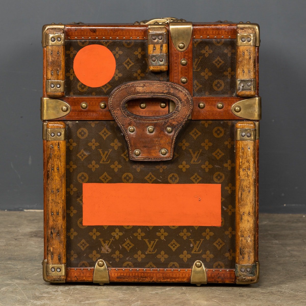 Pushkin Antiques - ANTIQUE 20thC RARE LOUIS VUITTON MONOGRAMED LIBRARY TRUNK c.1920 - 12.jpg